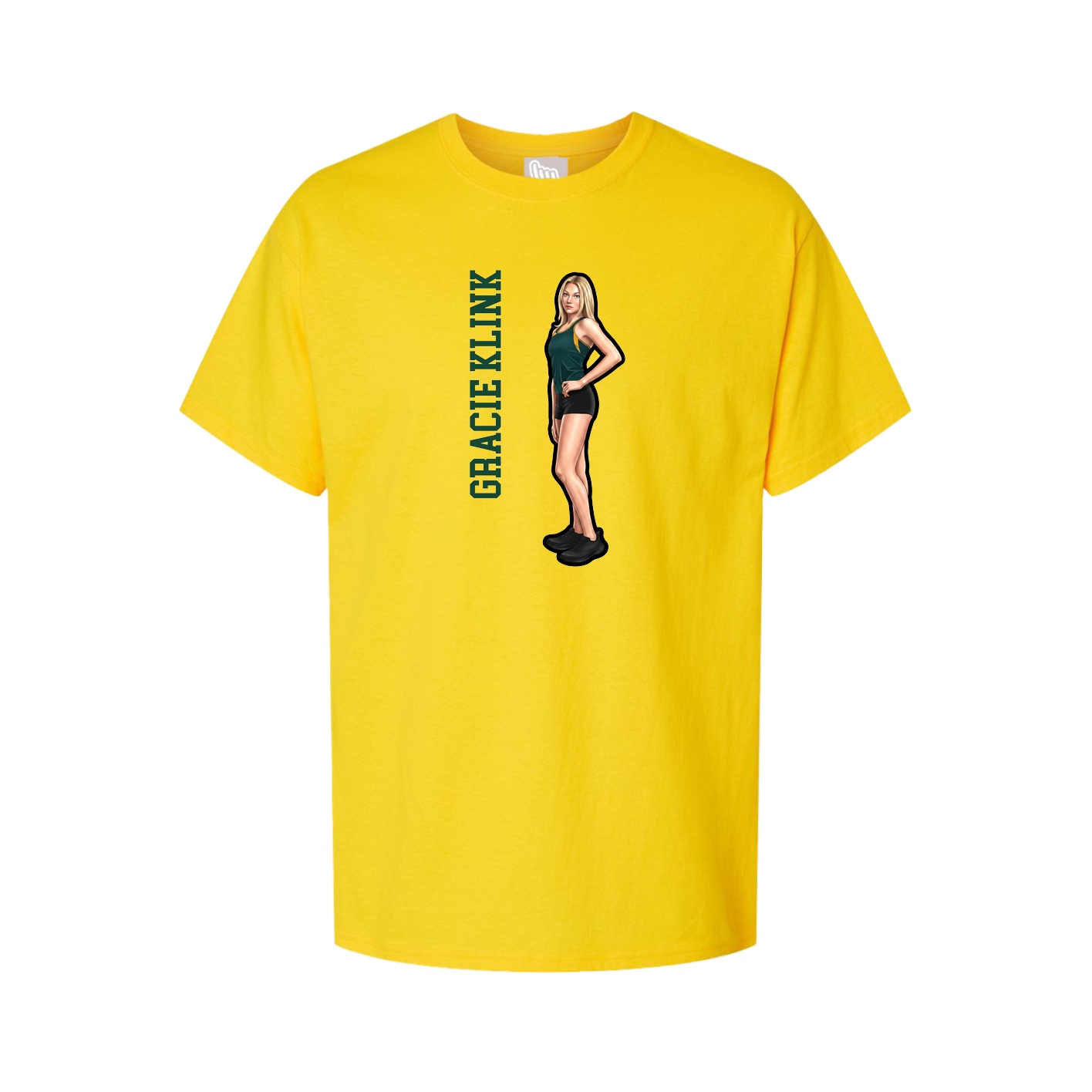 Youth Tee — Name Vertical in Gold