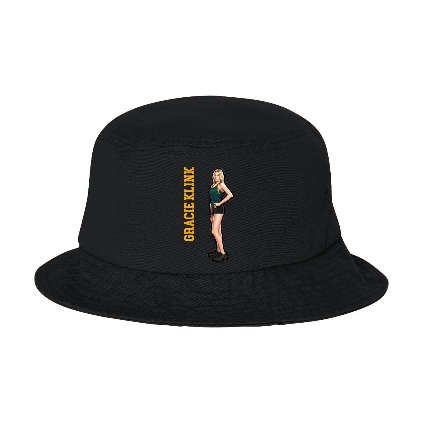Bucket Cap — Name Vertical in Black