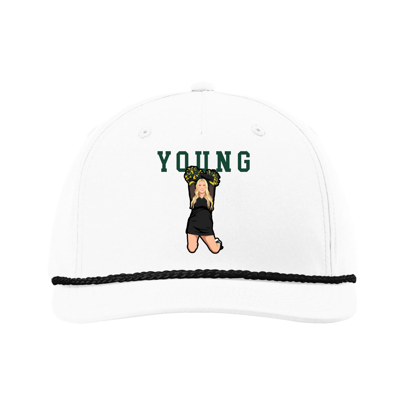 Five-Panel Classic Rope Cap — Shirsey in White