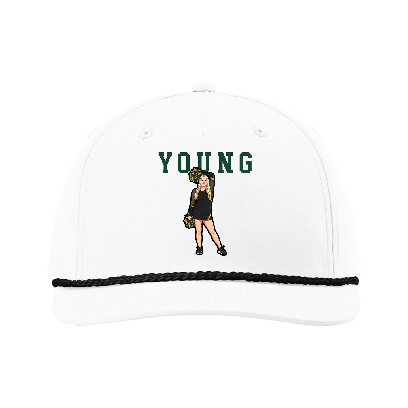 Five-Panel Classic Rope Cap — Shirsey in White