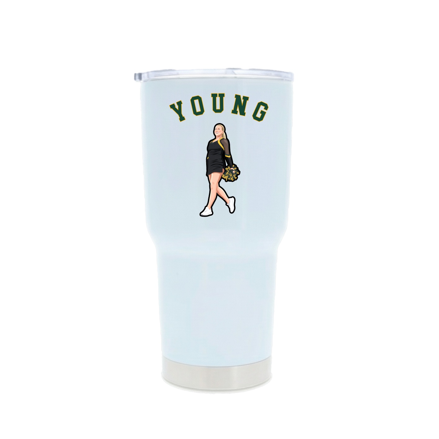 30oz Stainless Steel Tumbler — Shirsey Arch in White