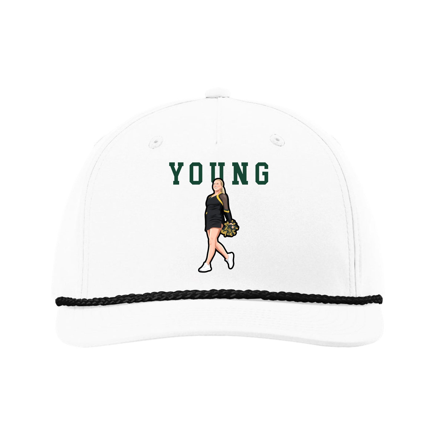 Five-Panel Classic Rope Cap — Shirsey in White