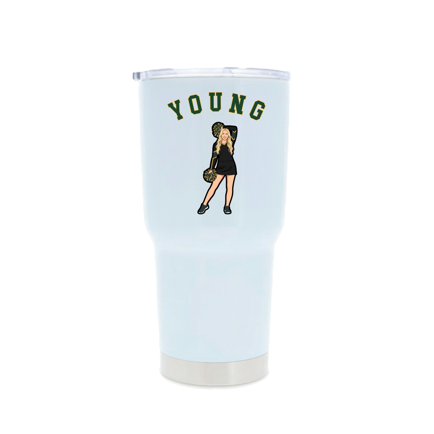 30oz Stainless Steel Tumbler — Shirsey Arch in White