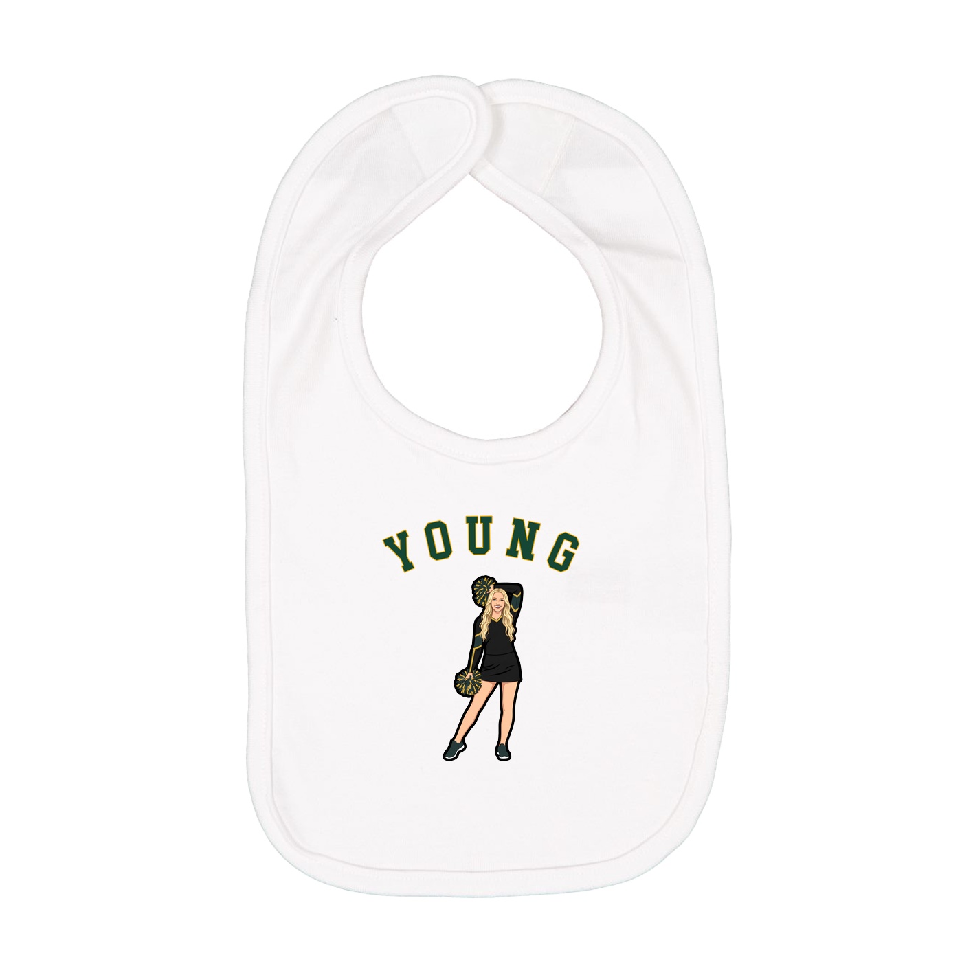 Infant Bib — Shirsey Arch in White