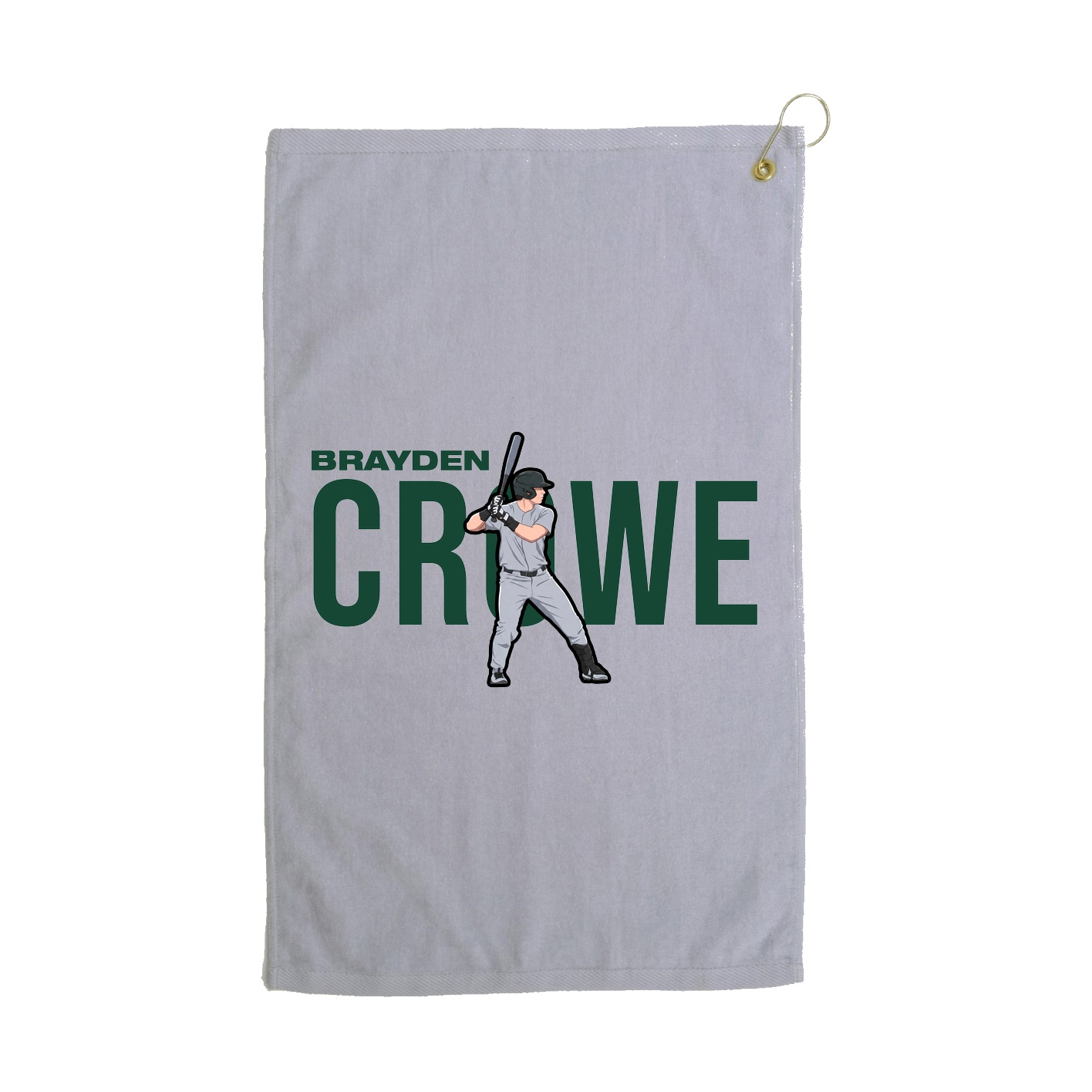 Golf Towel — Player Name in Grey