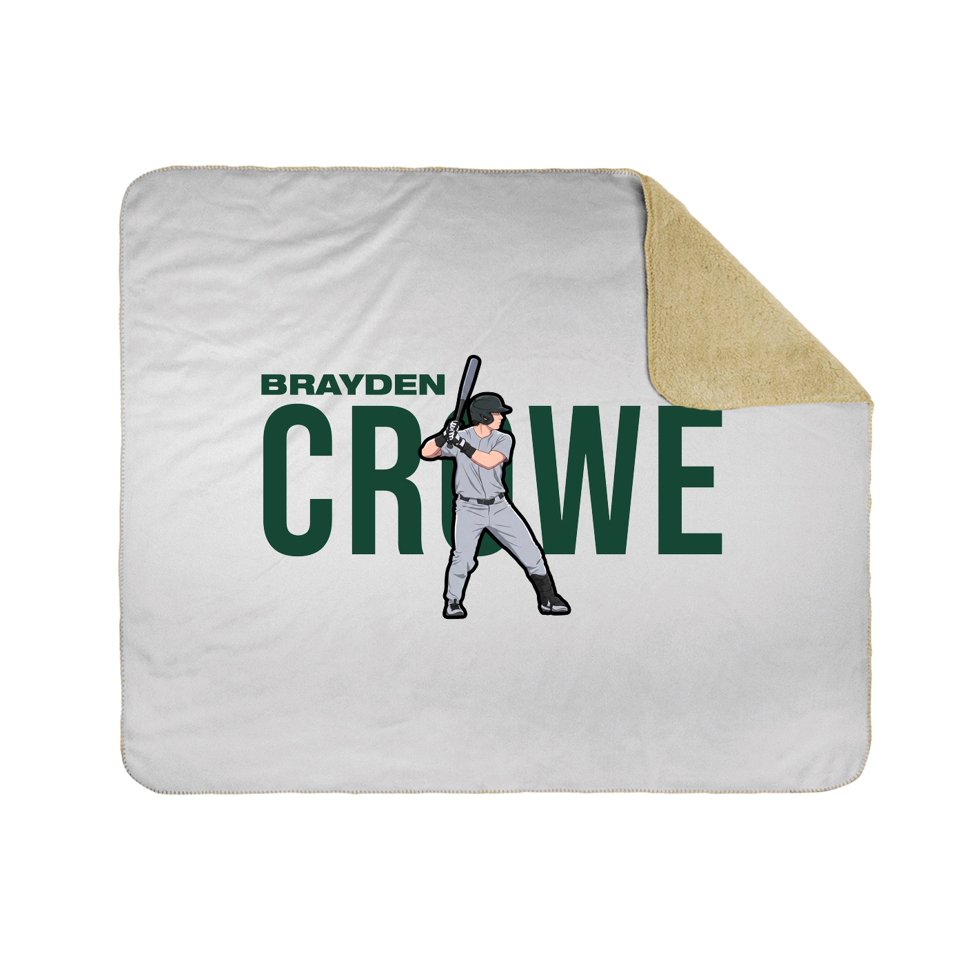 Throw Blanket — Player Name in White