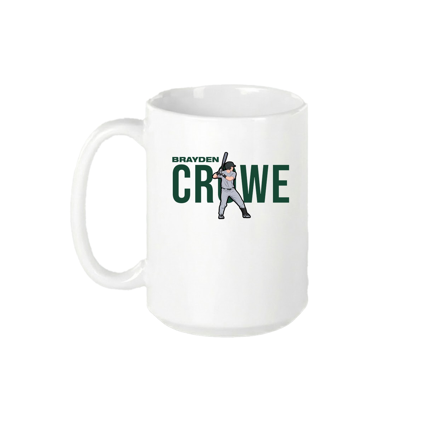 15oz Coffee Mug — Player Name in White