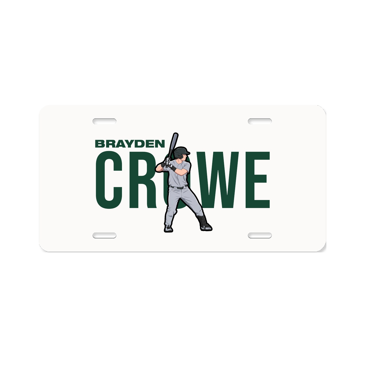 License Plate — Player Name in Classic