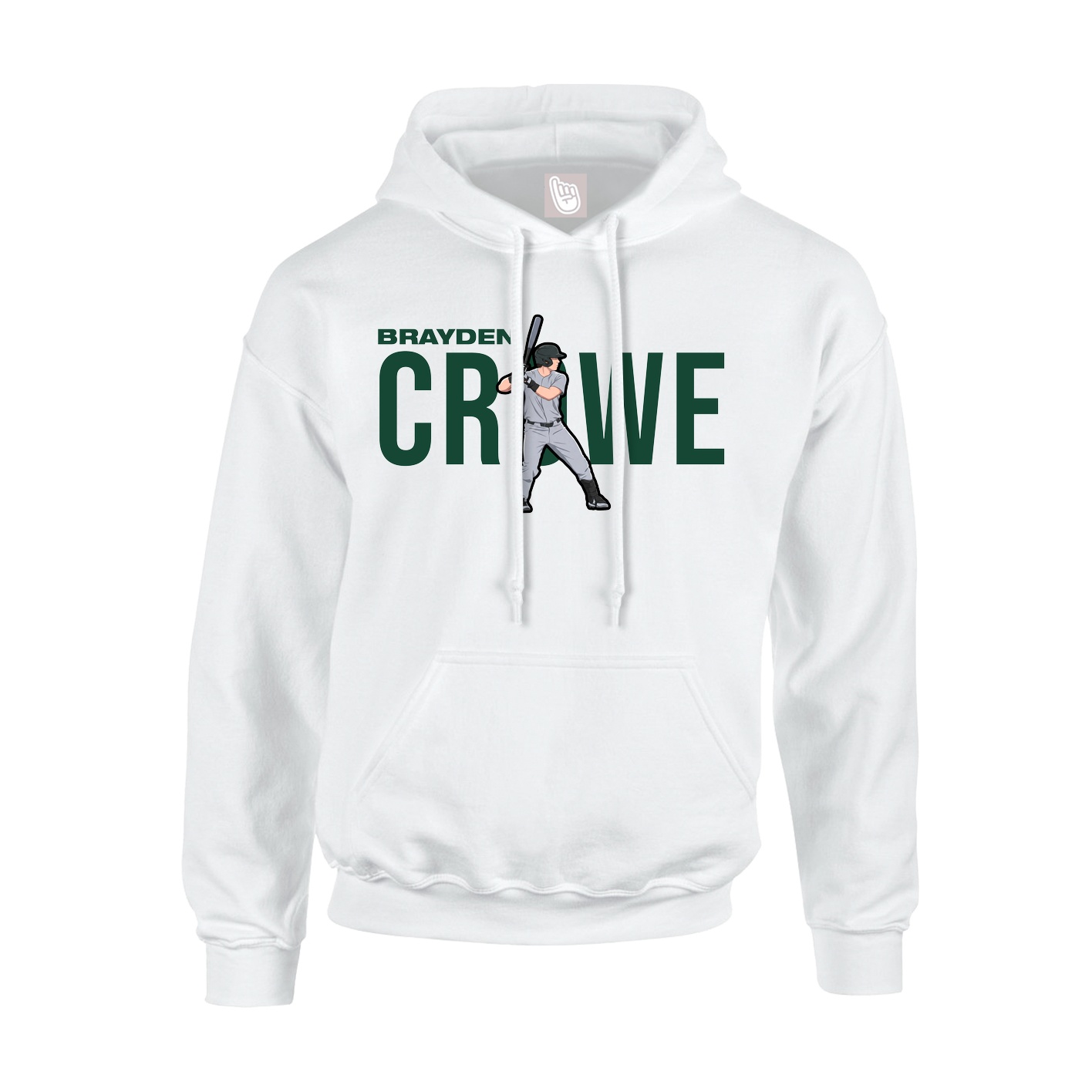 Youth Hoodie — Player Name in White