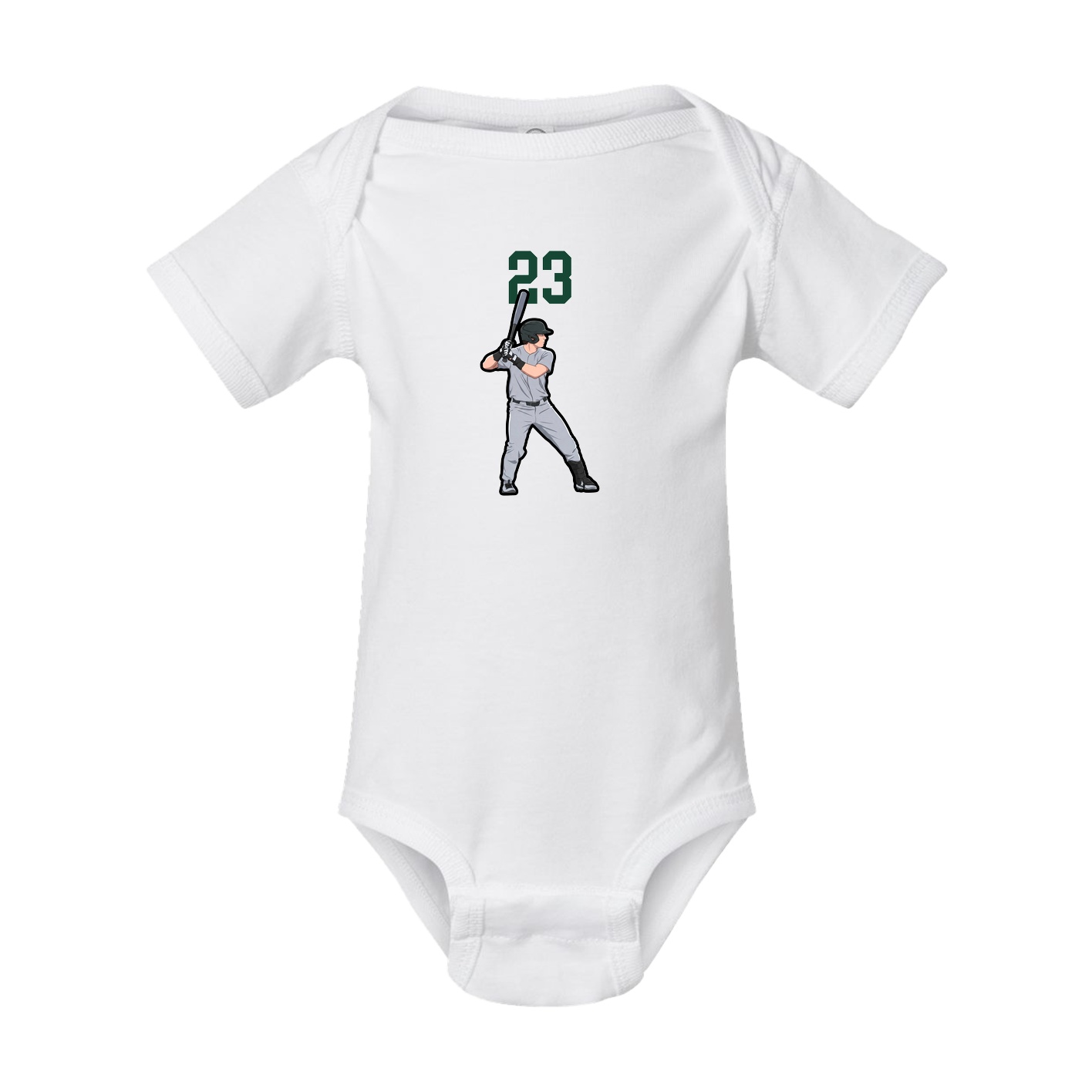 Baby Onesie — Number Top in White