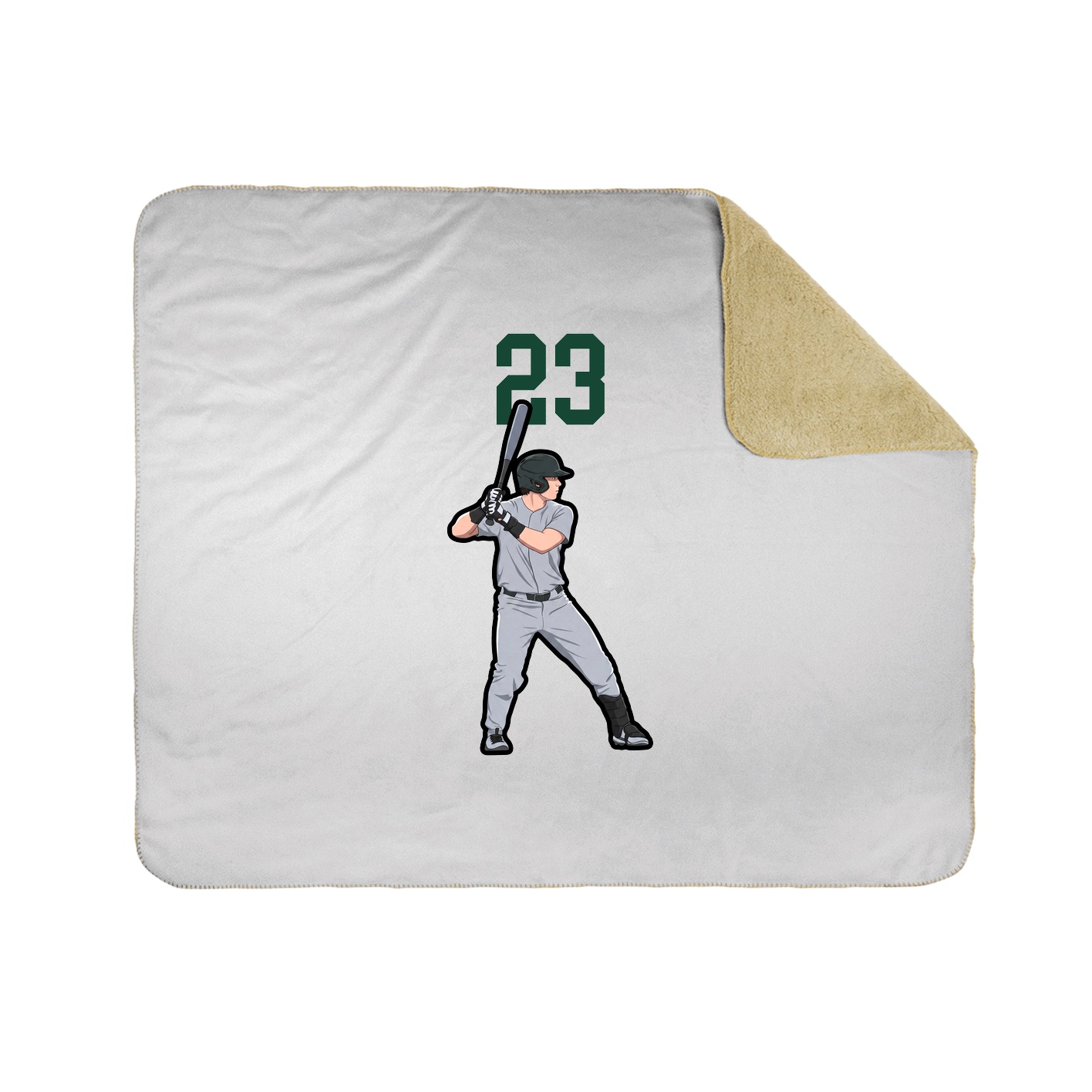 Throw Blanket — Number Top in White