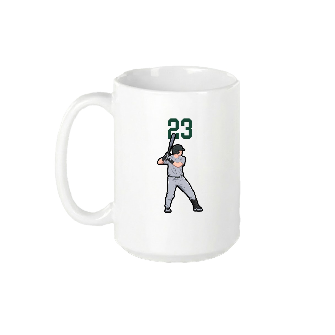 15oz Coffee Mug — Number Top in White