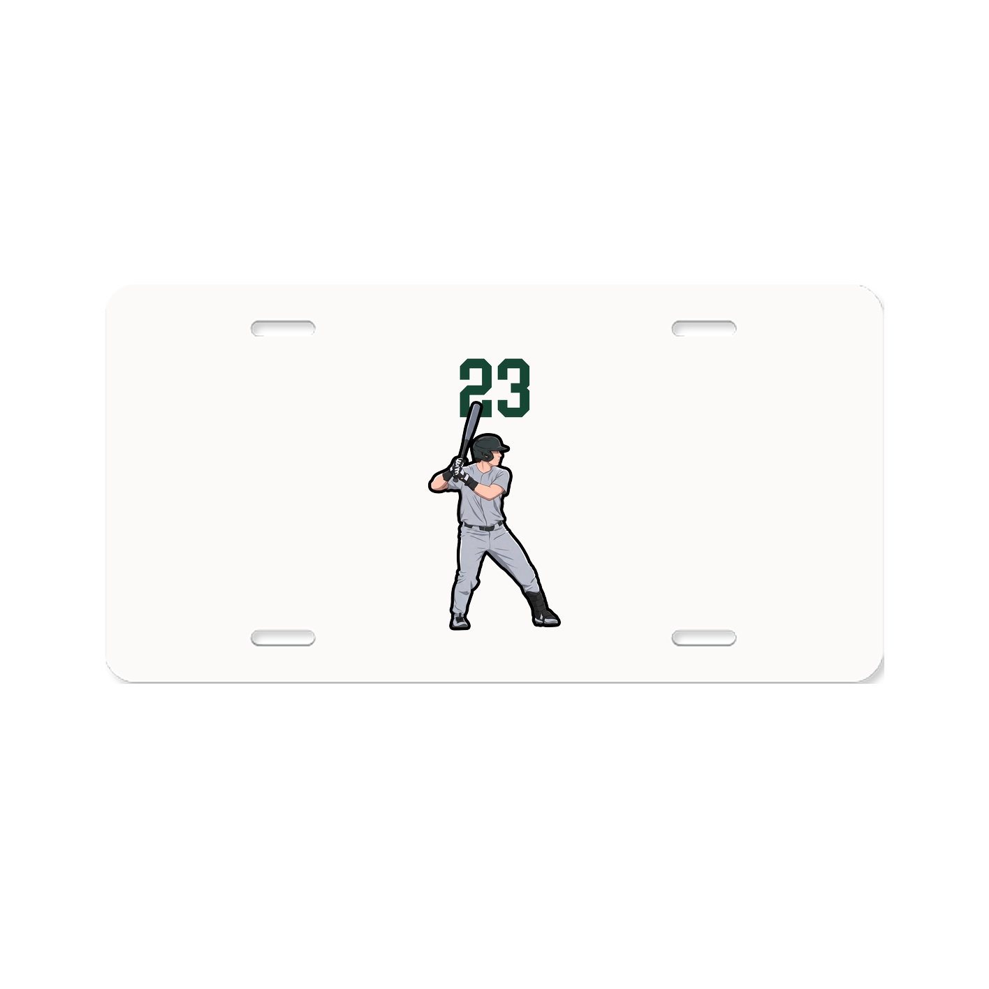License Plate — Number Top in Classic