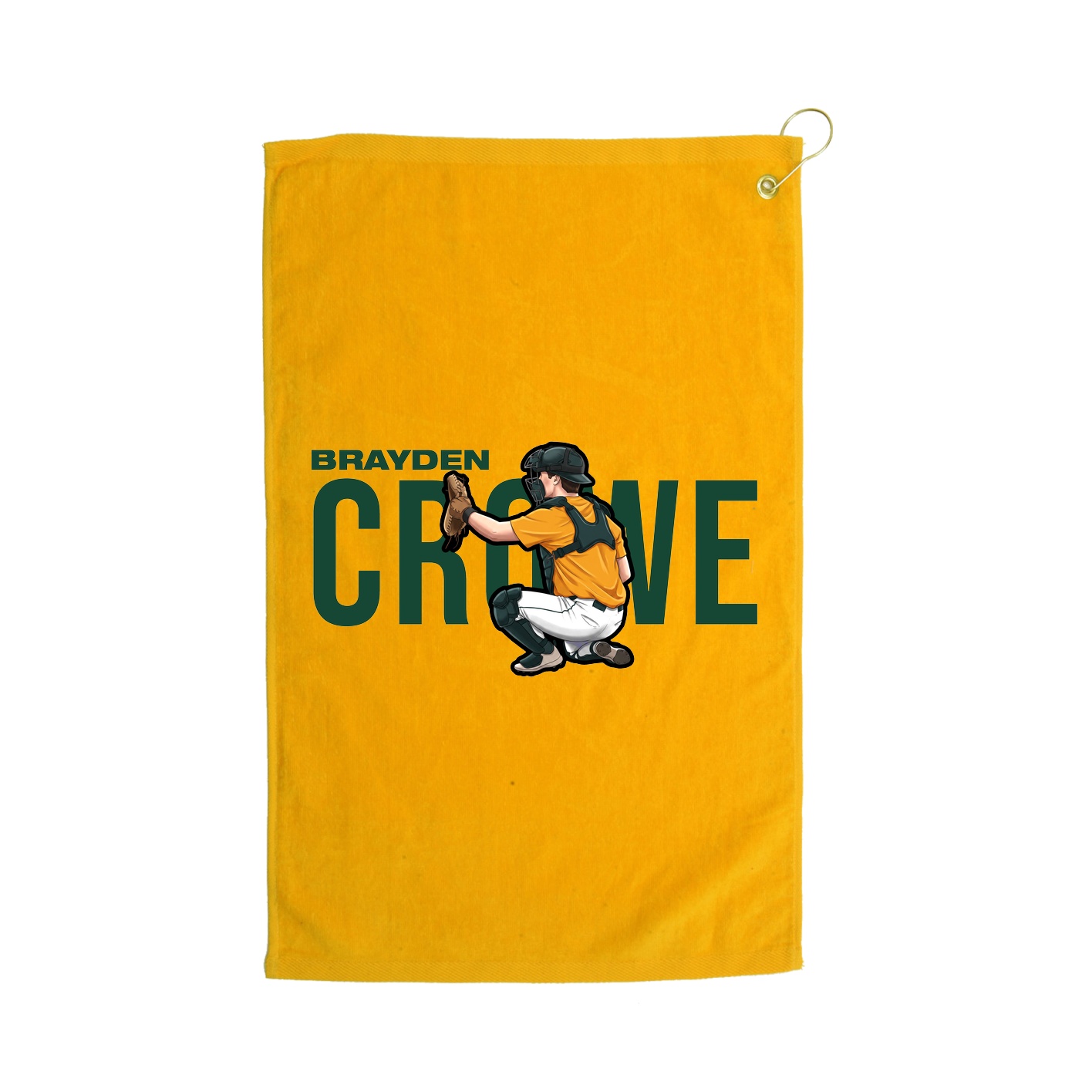 Golf Towel — Player Name in Gold
