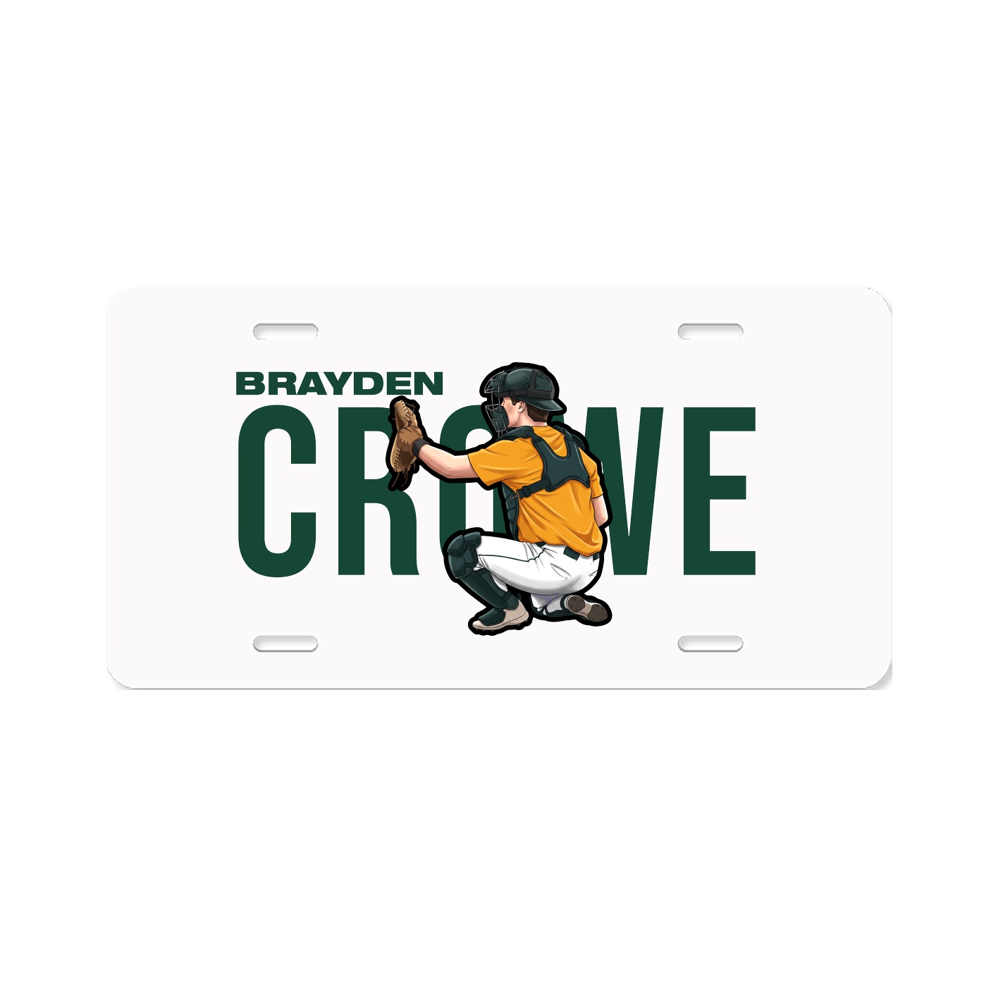 License Plate — Player Name in Classic