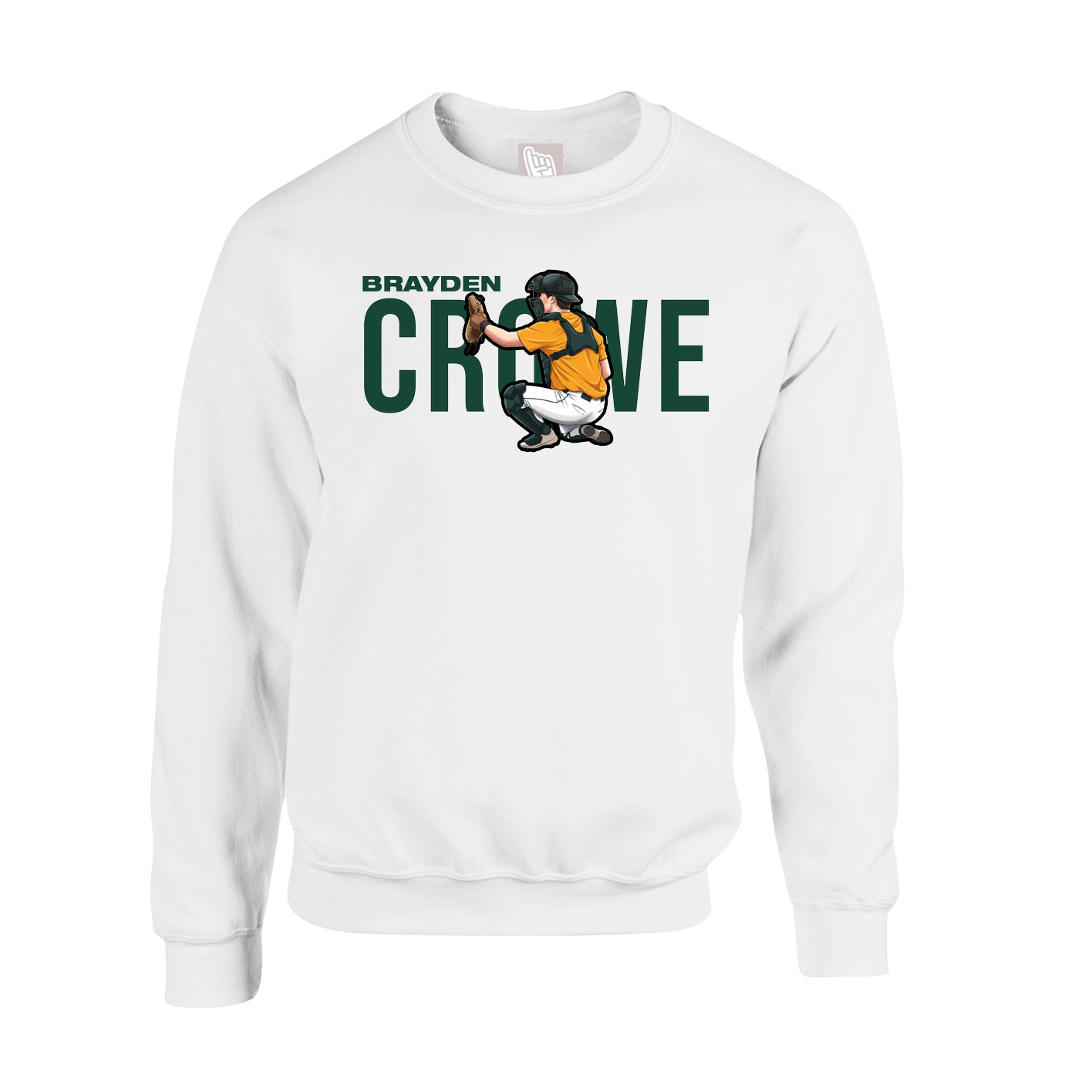 Fleece Crew — Player Name in White