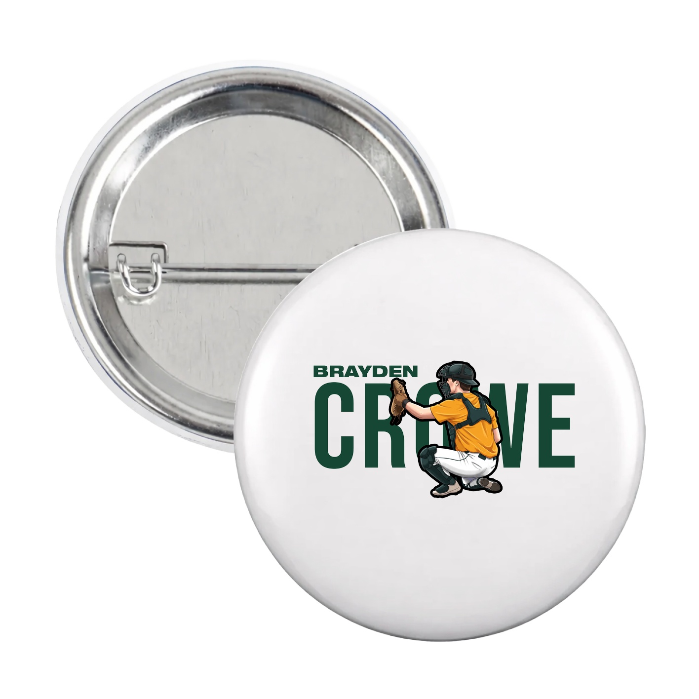 Game Day Button — Player Name in White