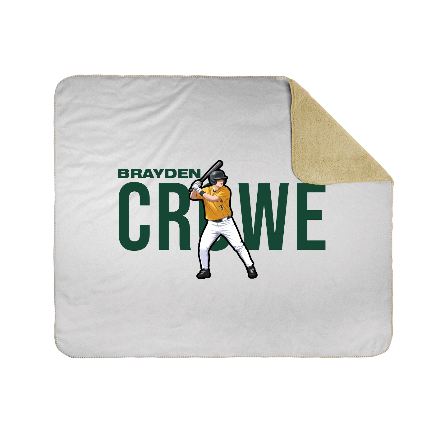 Throw Blanket — Player Name in White