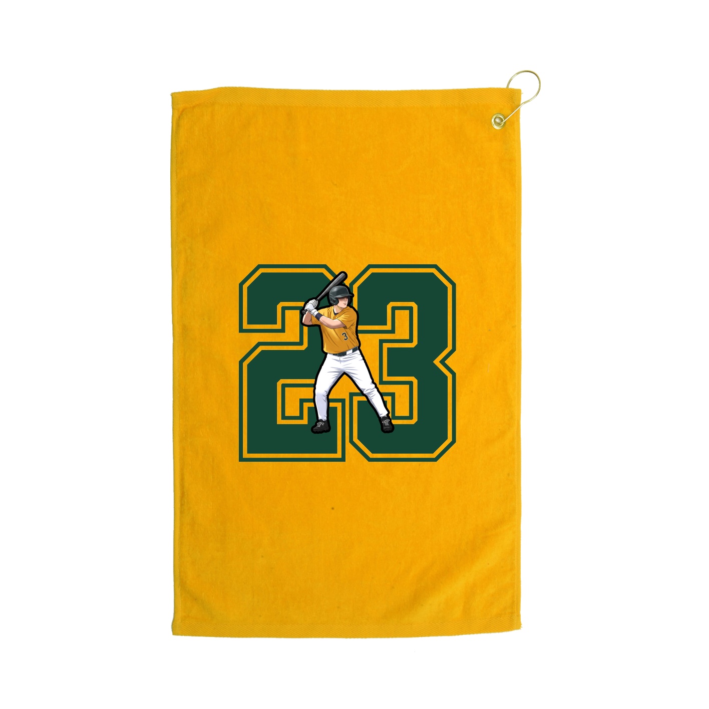 Golf Towel — Number in Gold