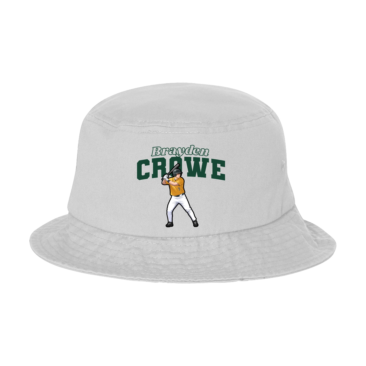 Bucket Cap — Name Arch in White