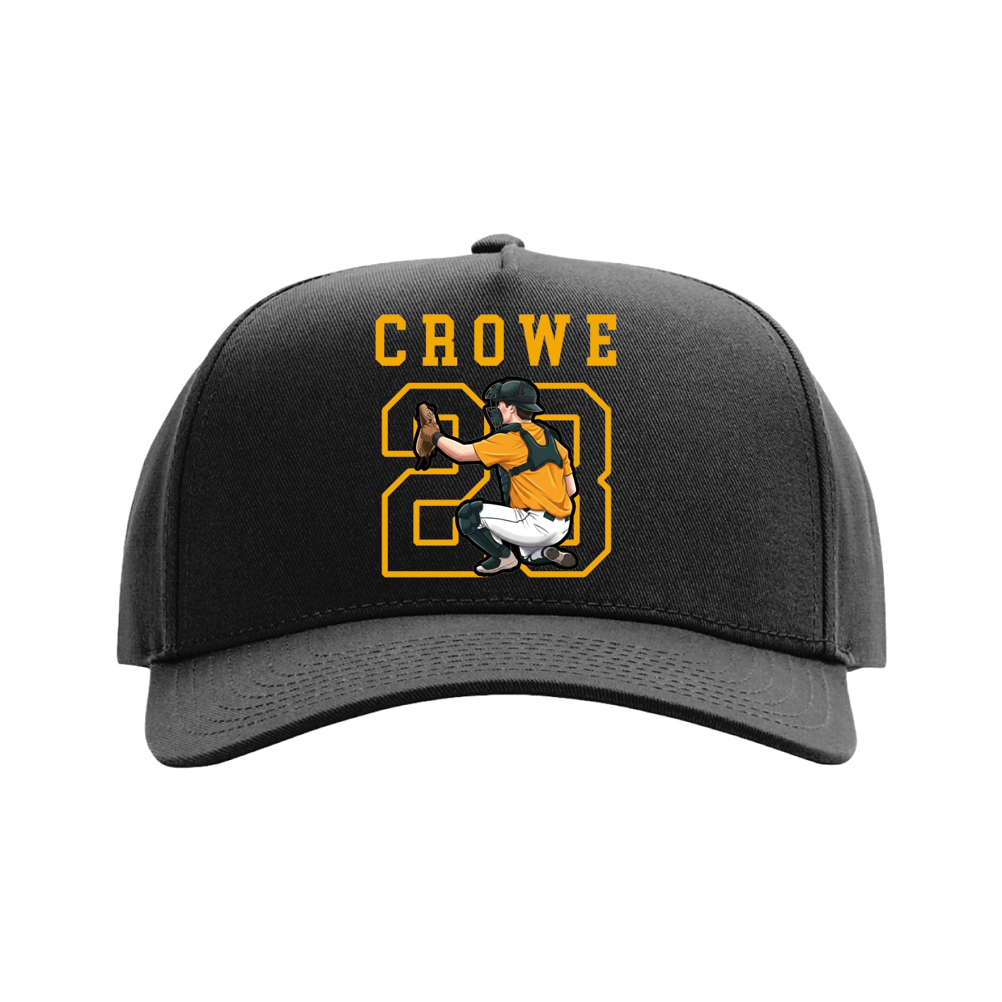 Full Fabric Five-Panel Champ Cap — Shirsey in Black