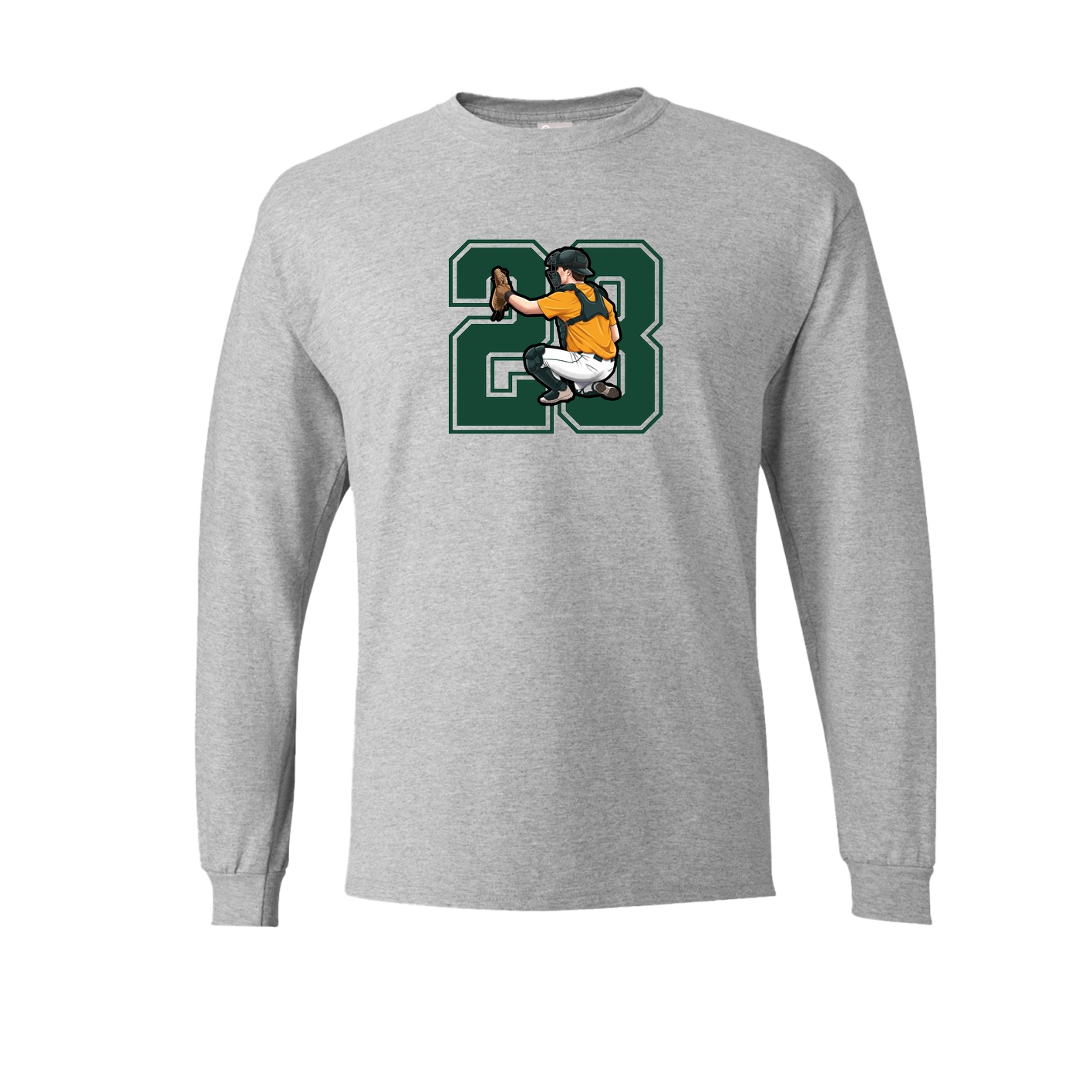 Long Sleeve Tee — Number in Grey