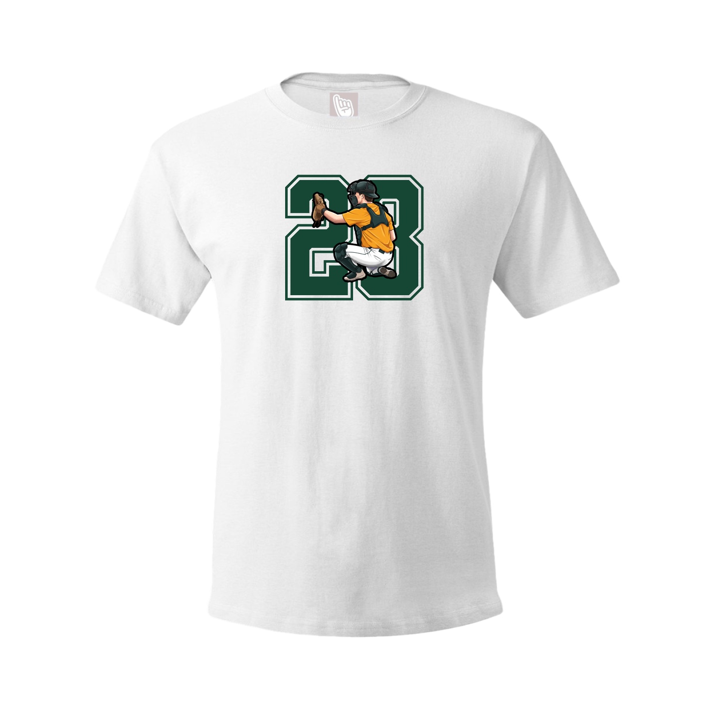 Youth Tee — Number in White