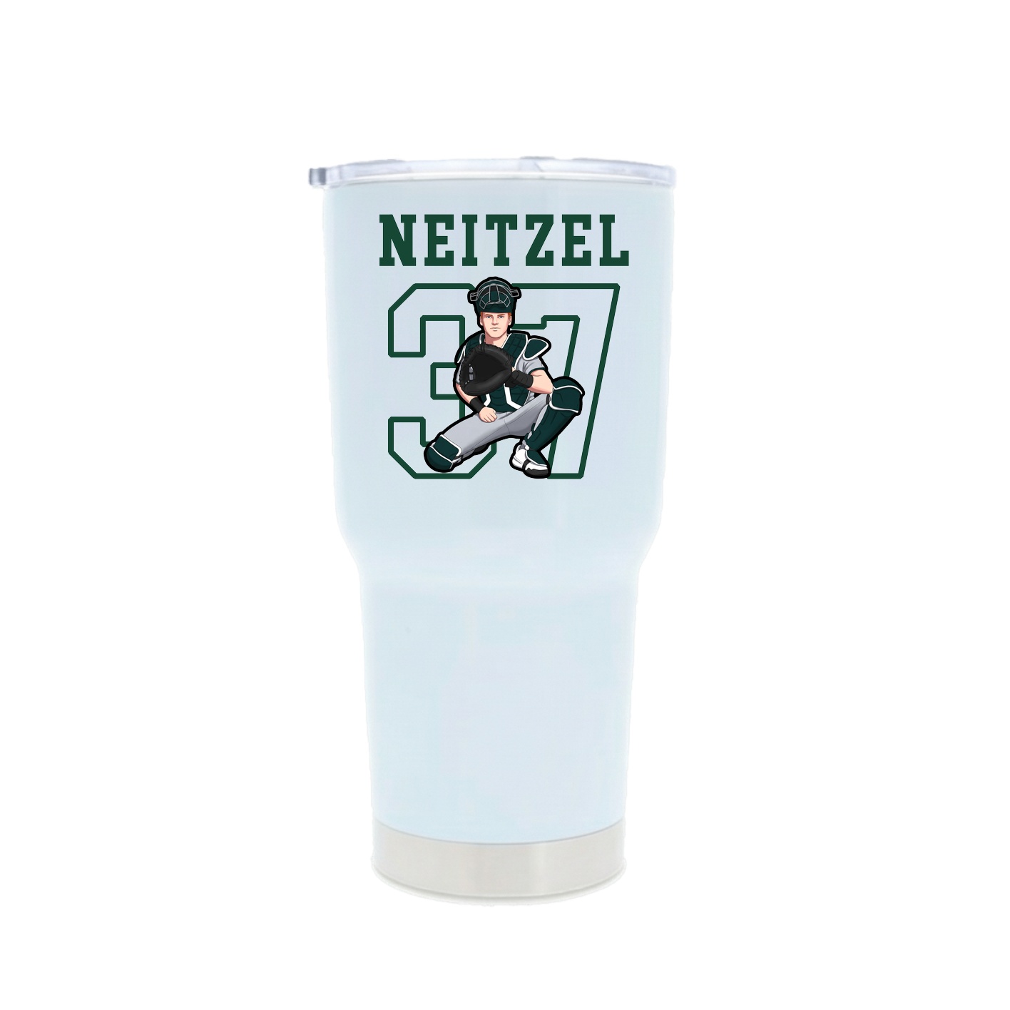 30oz Stainless Steel Tumbler — Shirsey in White