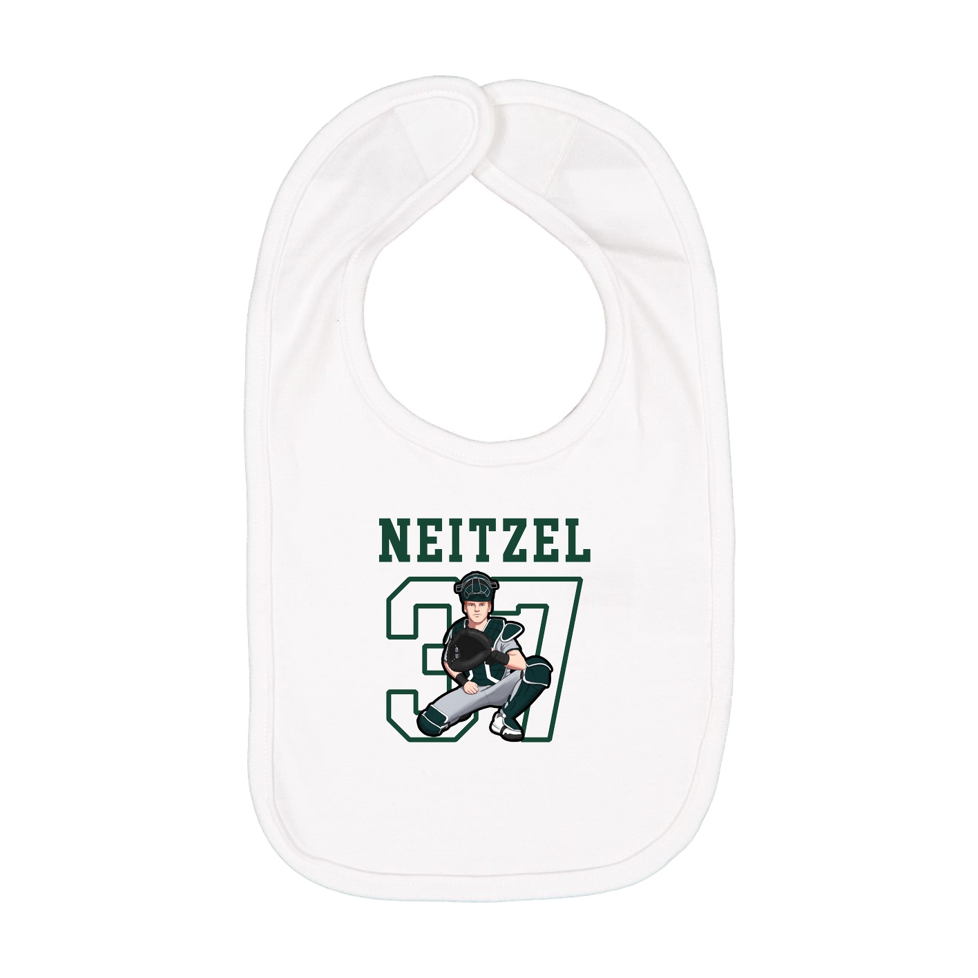Infant Bib — Shirsey in White