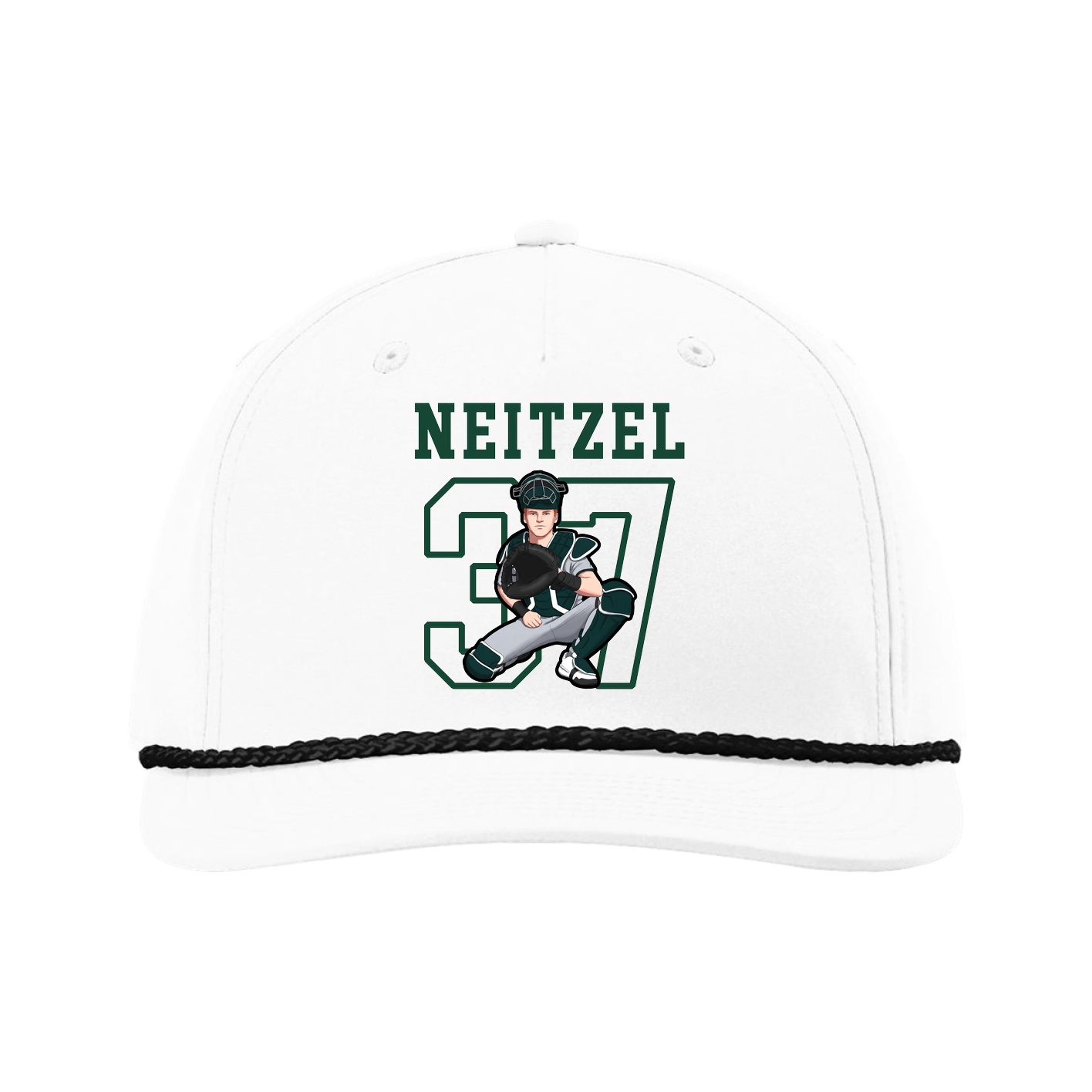 Five-Panel Classic Rope Cap — Shirsey in White