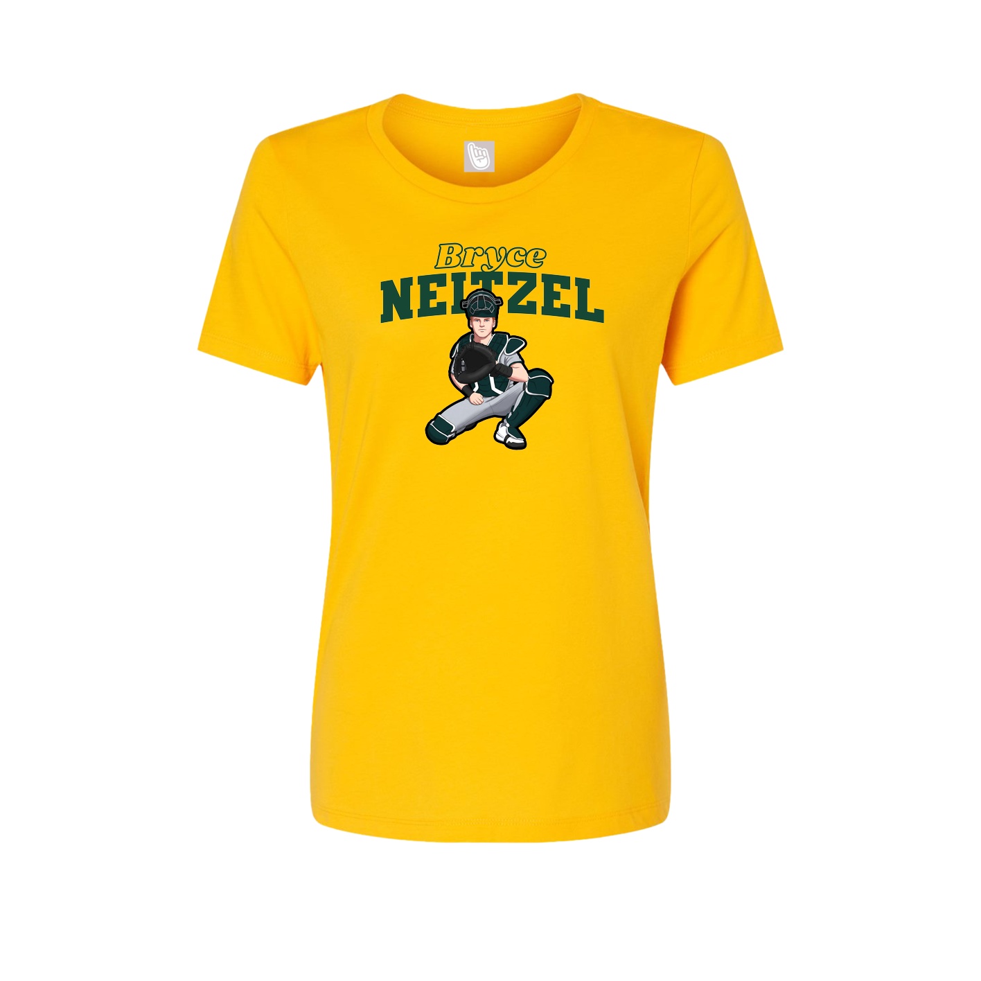 Womens Tee — Name Arch in Gold