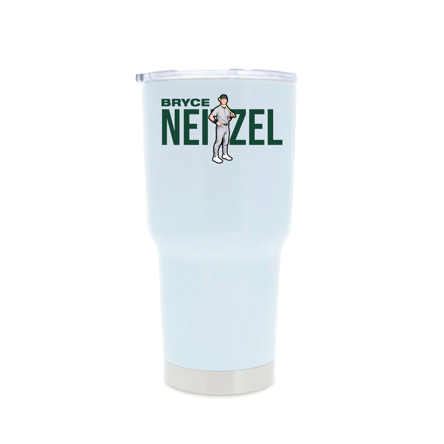 30oz Stainless Steel Tumbler — Player Name in White