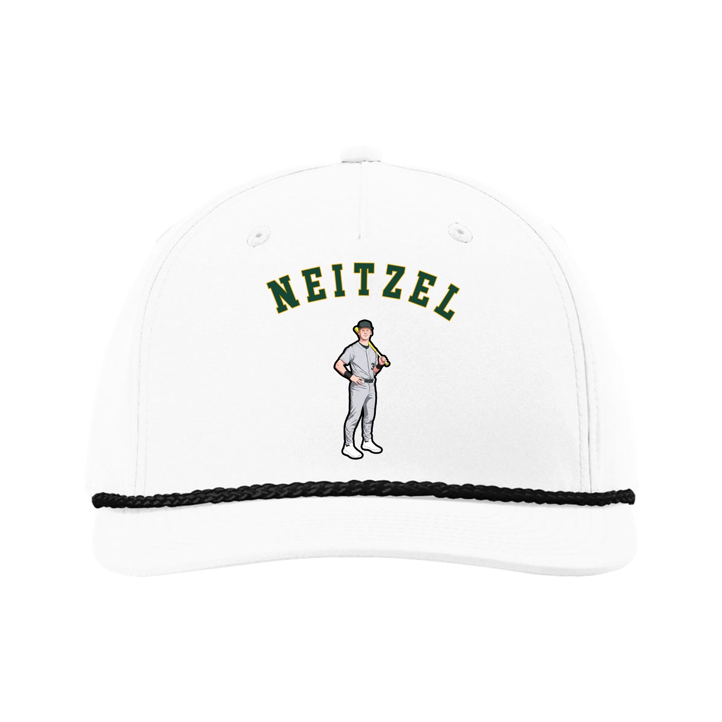 Five-Panel Classic Rope Cap — Shirsey Arch in White