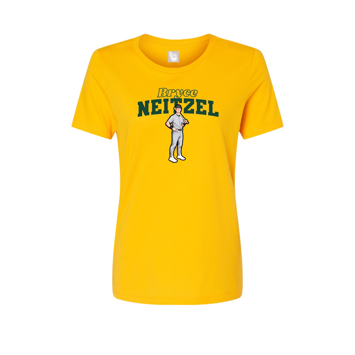 Womens Tee — Name Arch in Gold