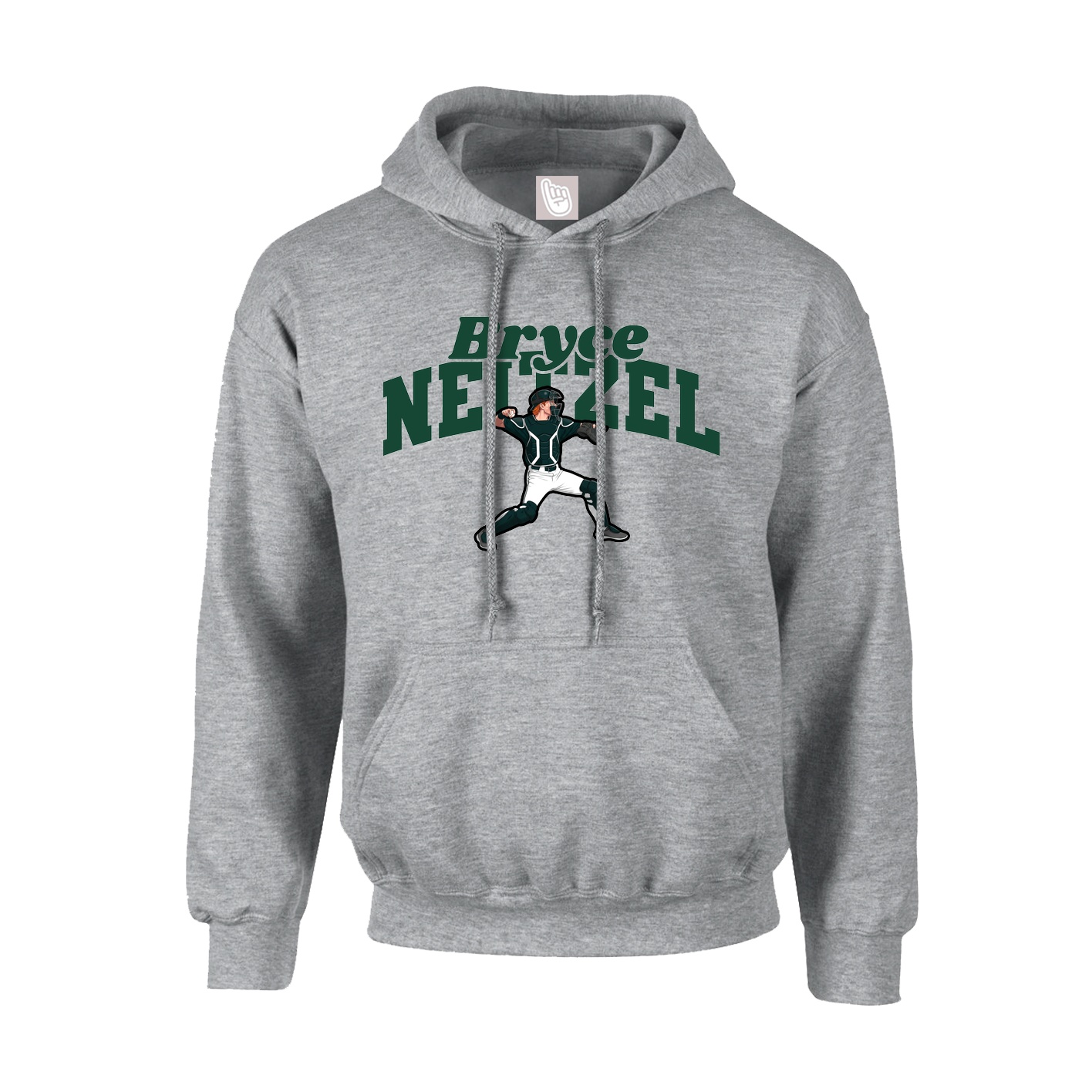 Youth Hoodie — Signature Arch in Grey