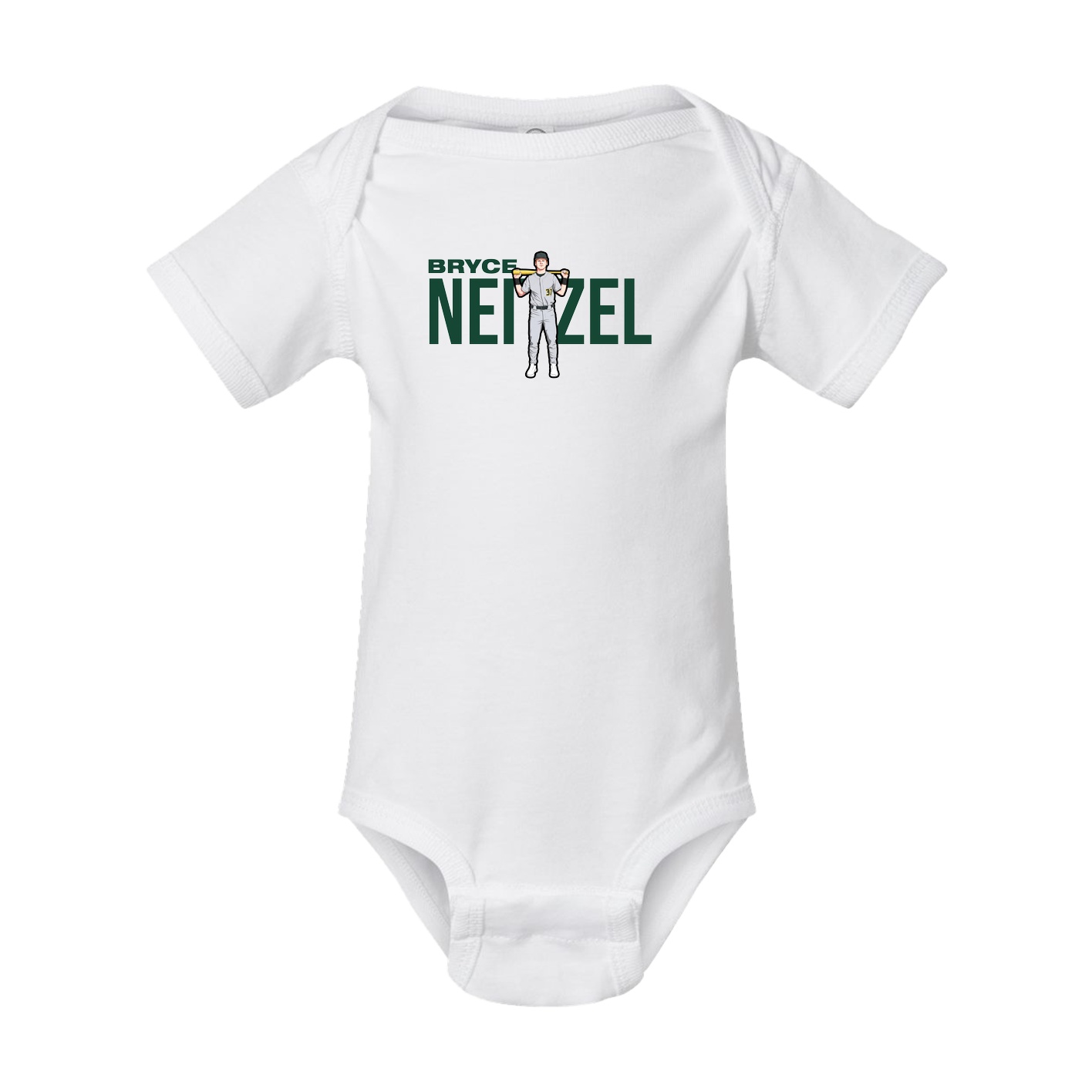 Baby Onesie — Player Name in White
