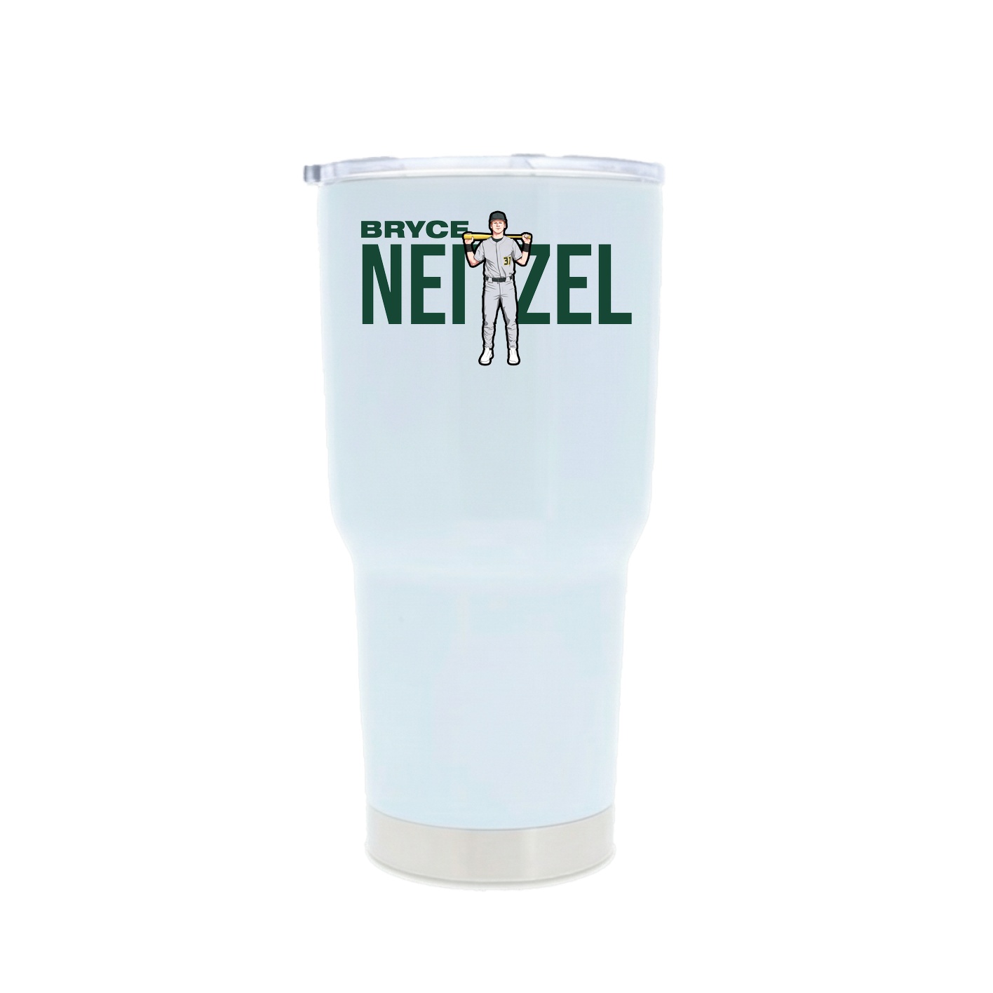 30oz Stainless Steel Tumbler — Player Name in White