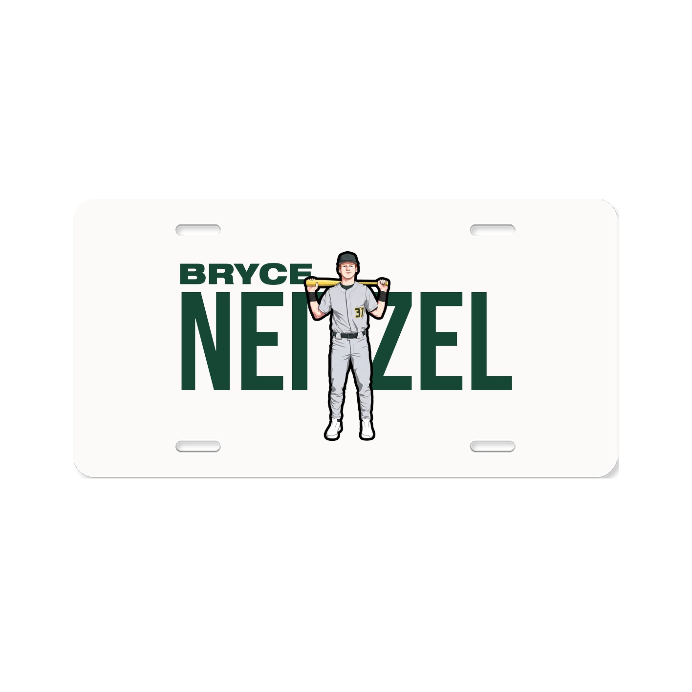 License Plate — Player Name in Classic