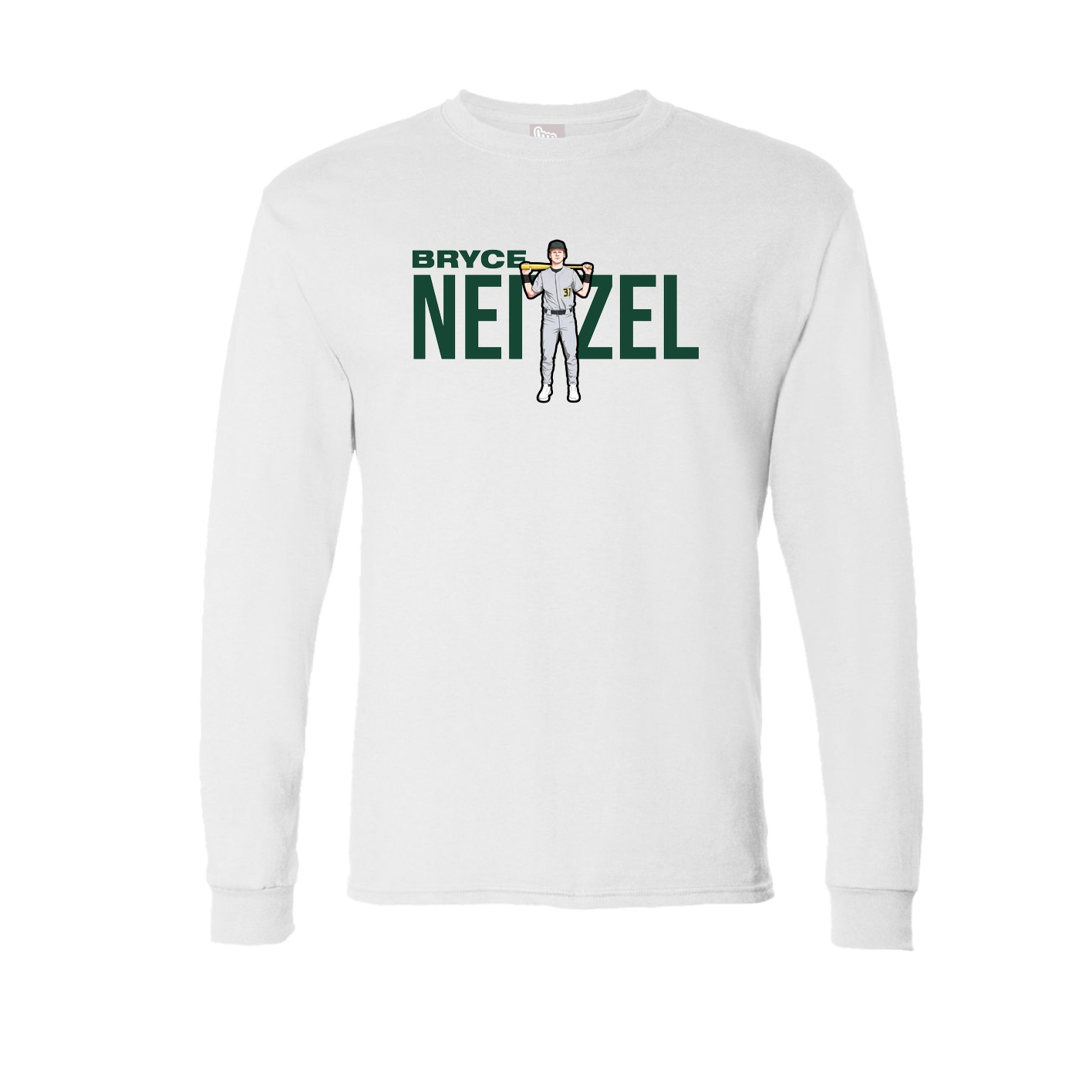 Long Sleeve Tee — Player Name in White
