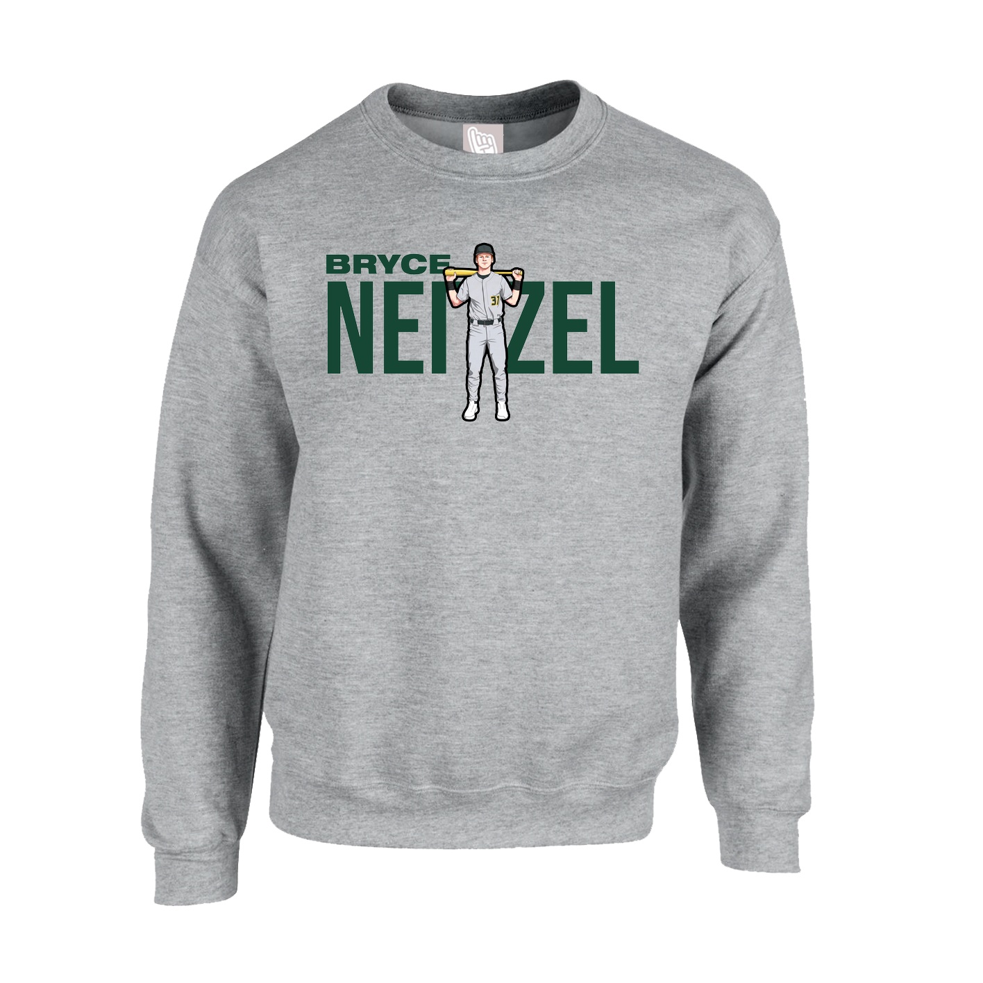 Fleece Crew — Player Name in Grey