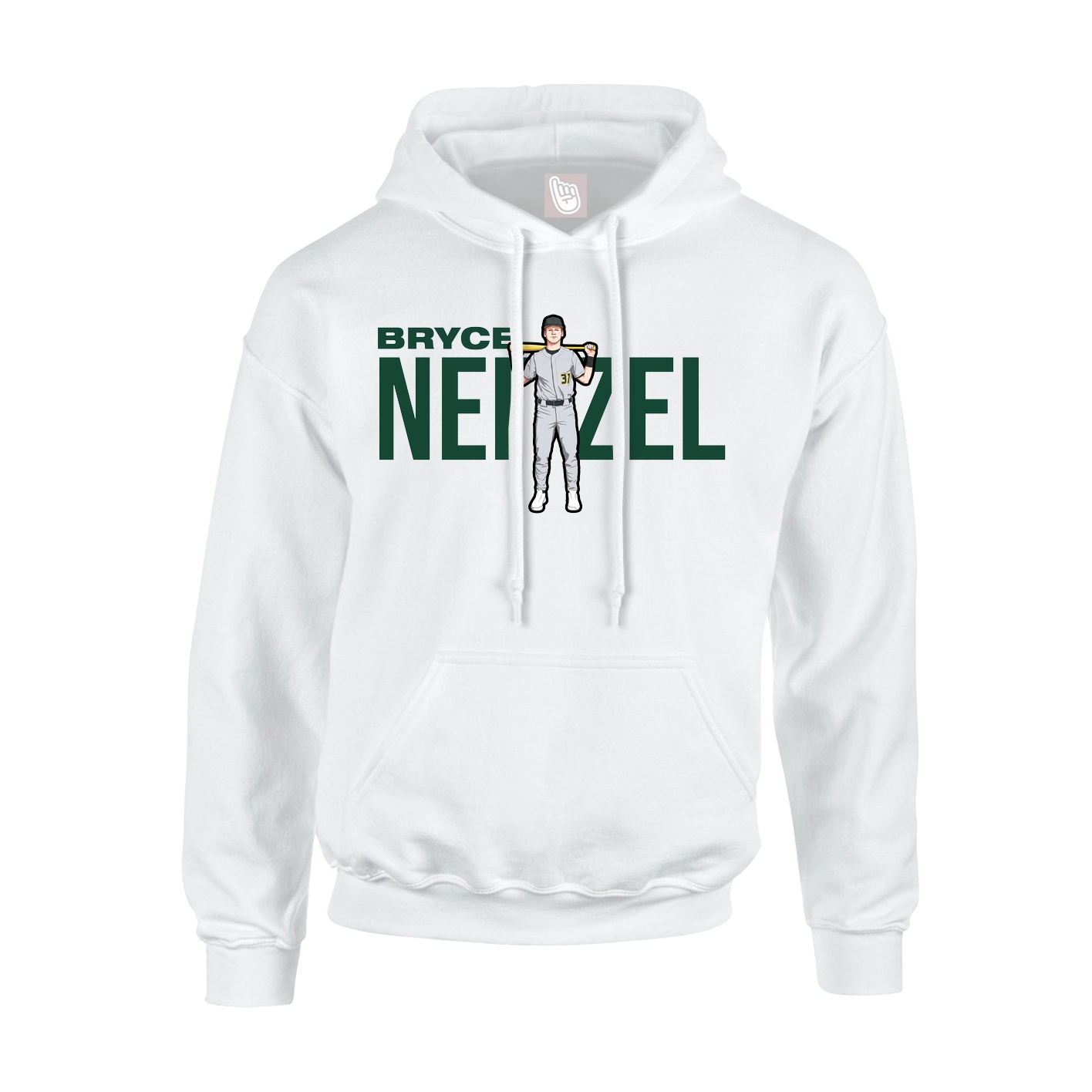 Youth Hoodie — Player Name in White