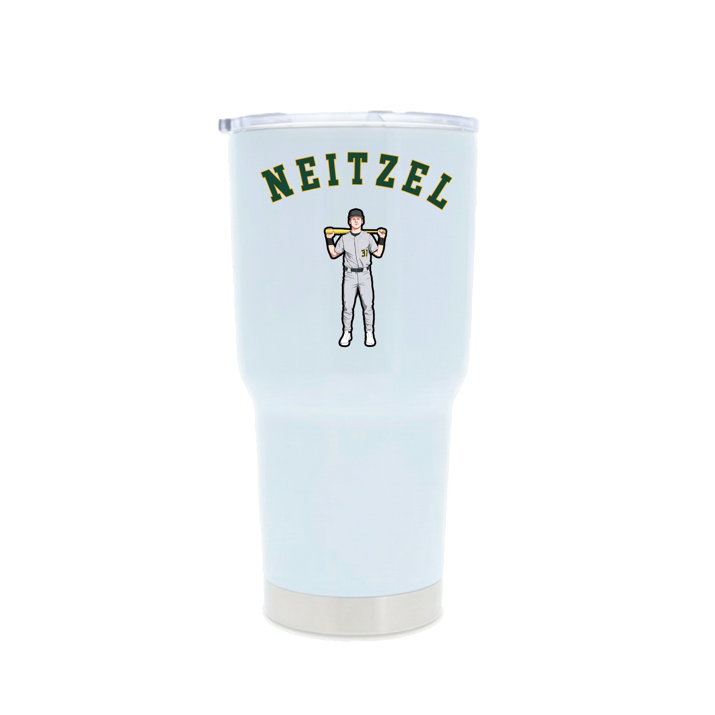30oz Stainless Steel Tumbler — Shirsey Arch in White