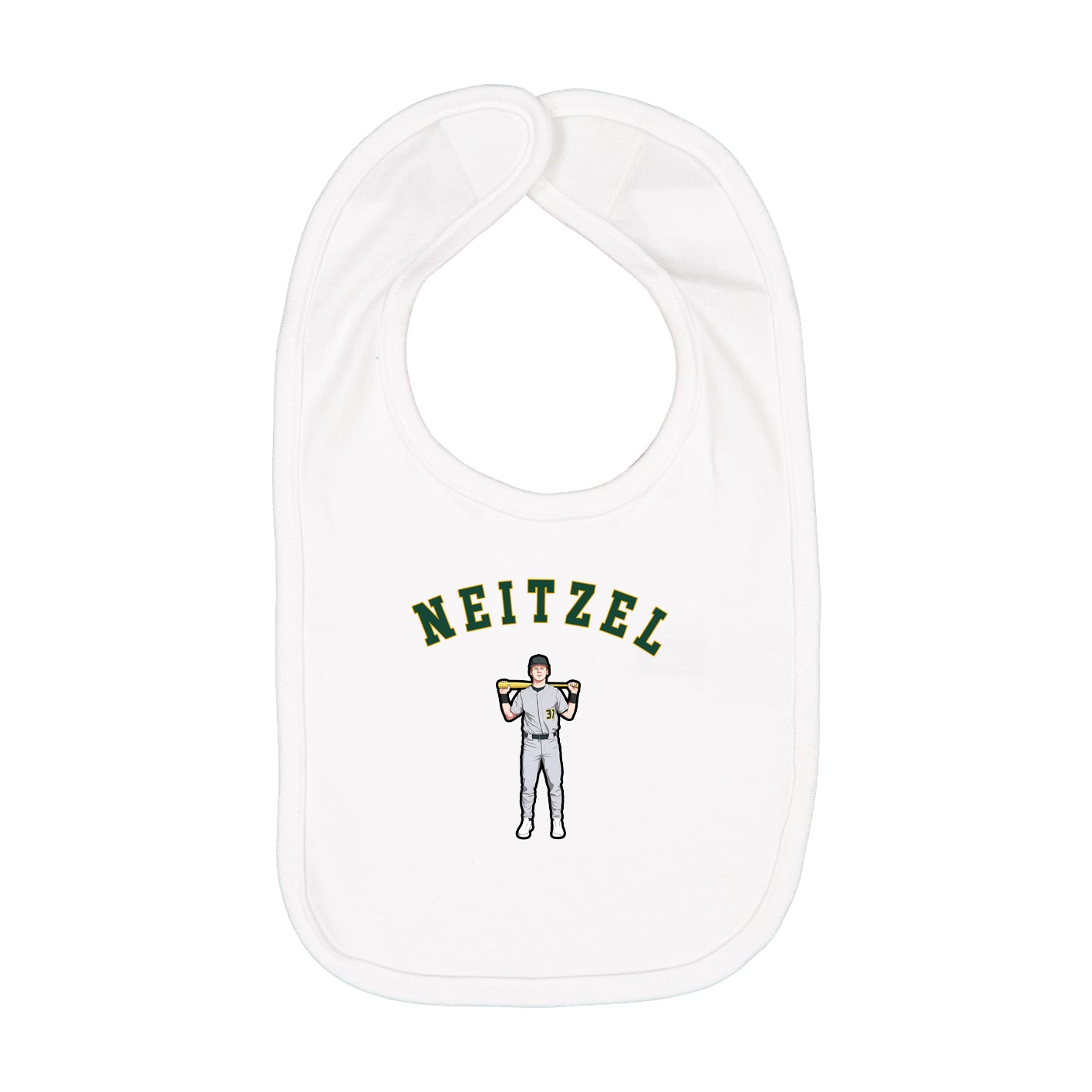 Infant Bib — Shirsey Arch in White