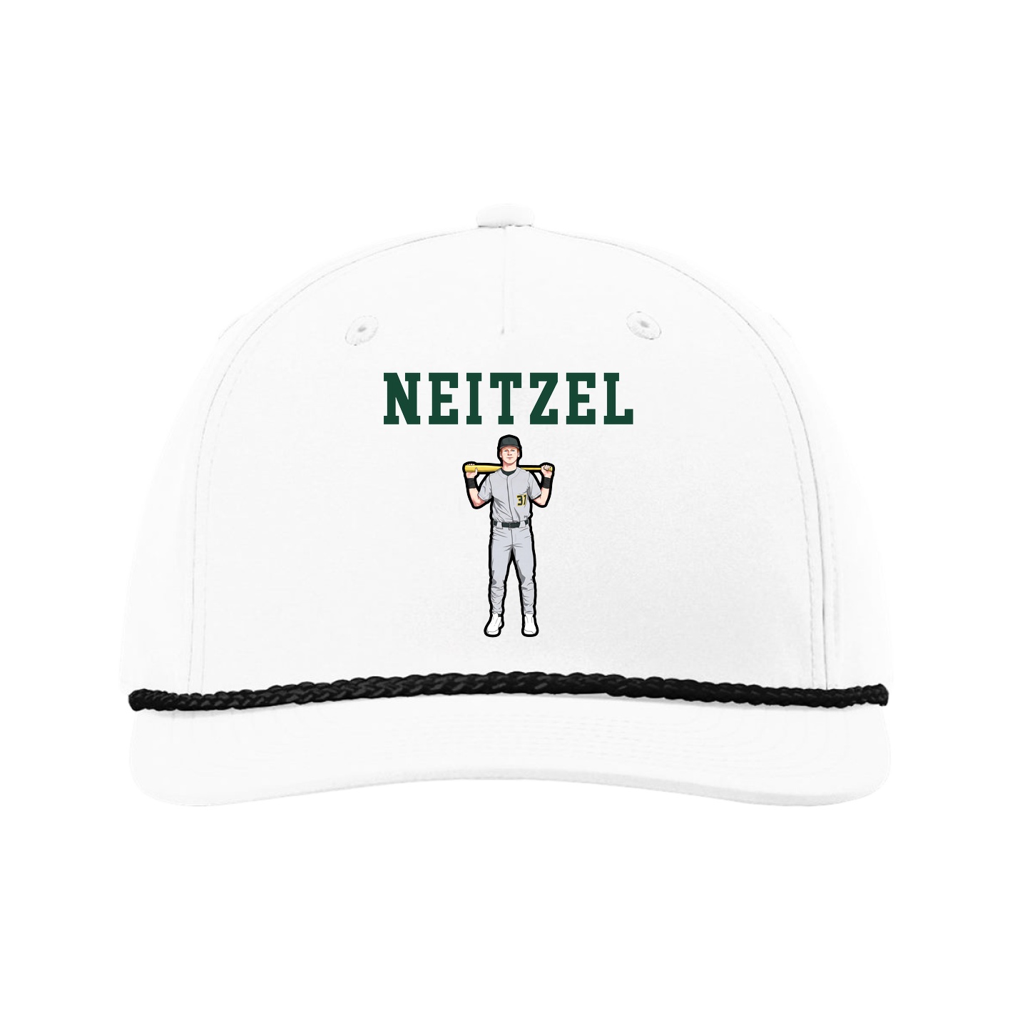Five-Panel Classic Rope Cap — Shirsey in White