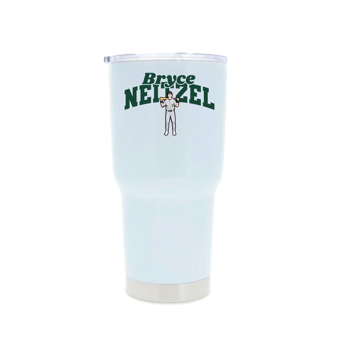 30oz Stainless Steel Tumbler — Signature Arch in White