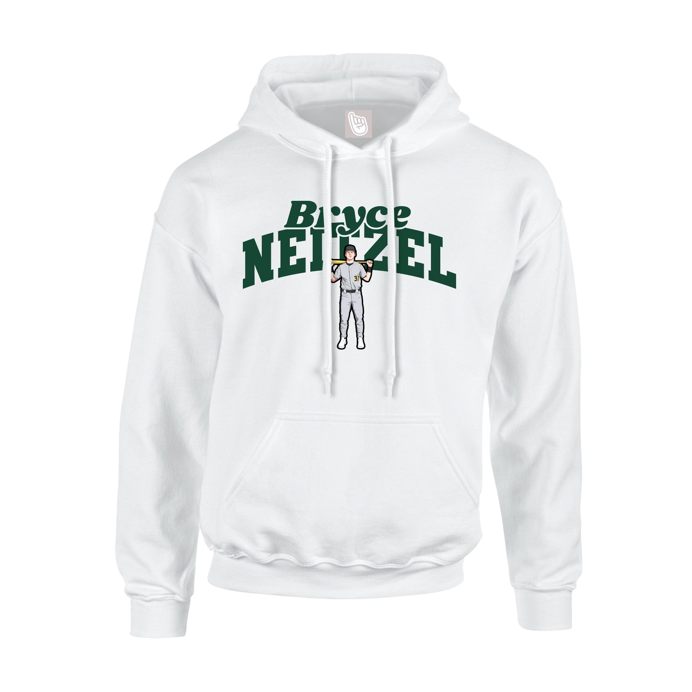 Hoodie — Signature Arch in White