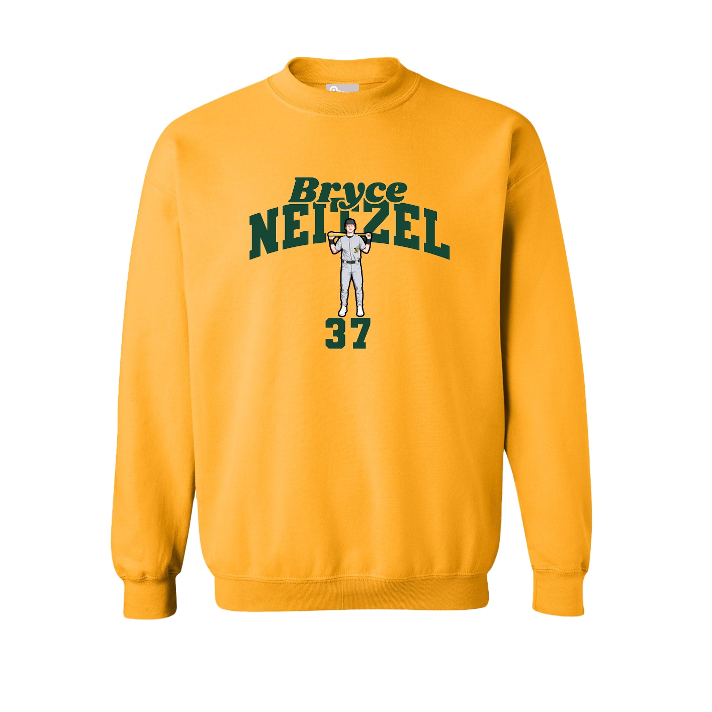 Fleece Crew — Signature Arch in Gold