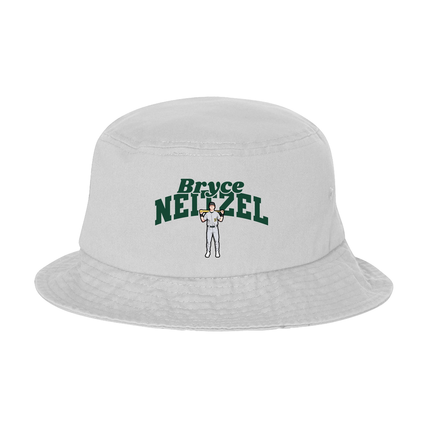 Bucket Cap — Signature Arch in White