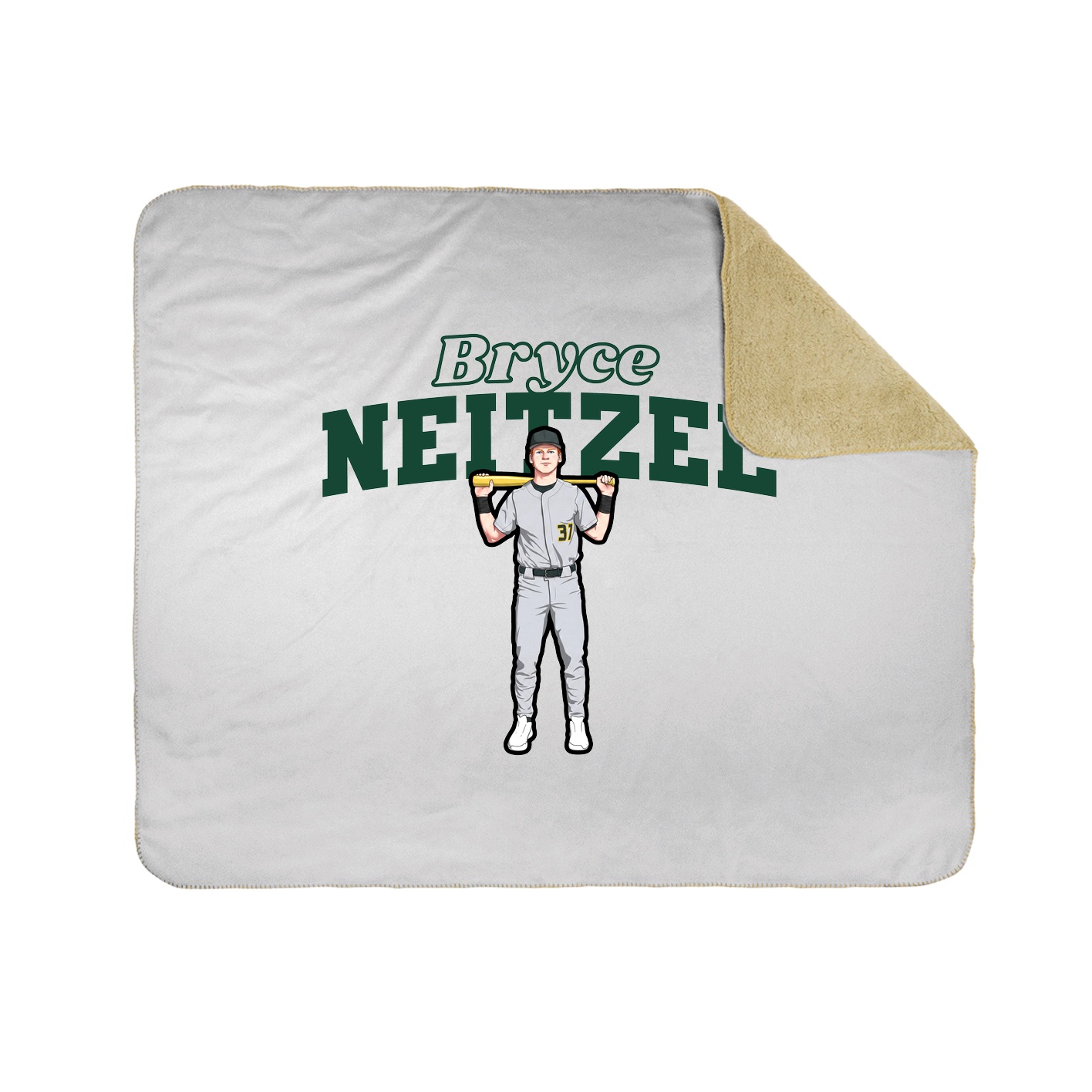 Throw Blanket — Name Arch in White