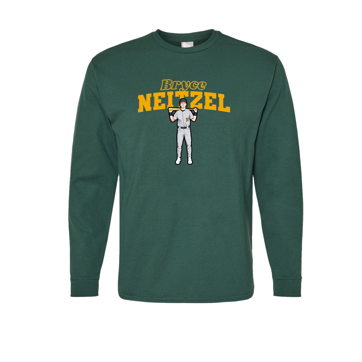 Long Sleeve Tee — Name Arch in Green